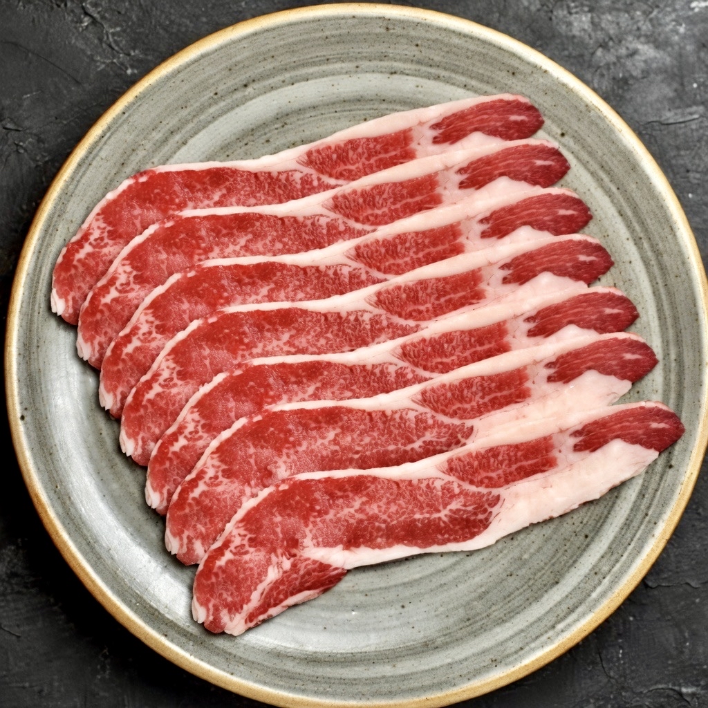 澳洲YP級草飼黑安格斯牛胸腩MB4+ 200g