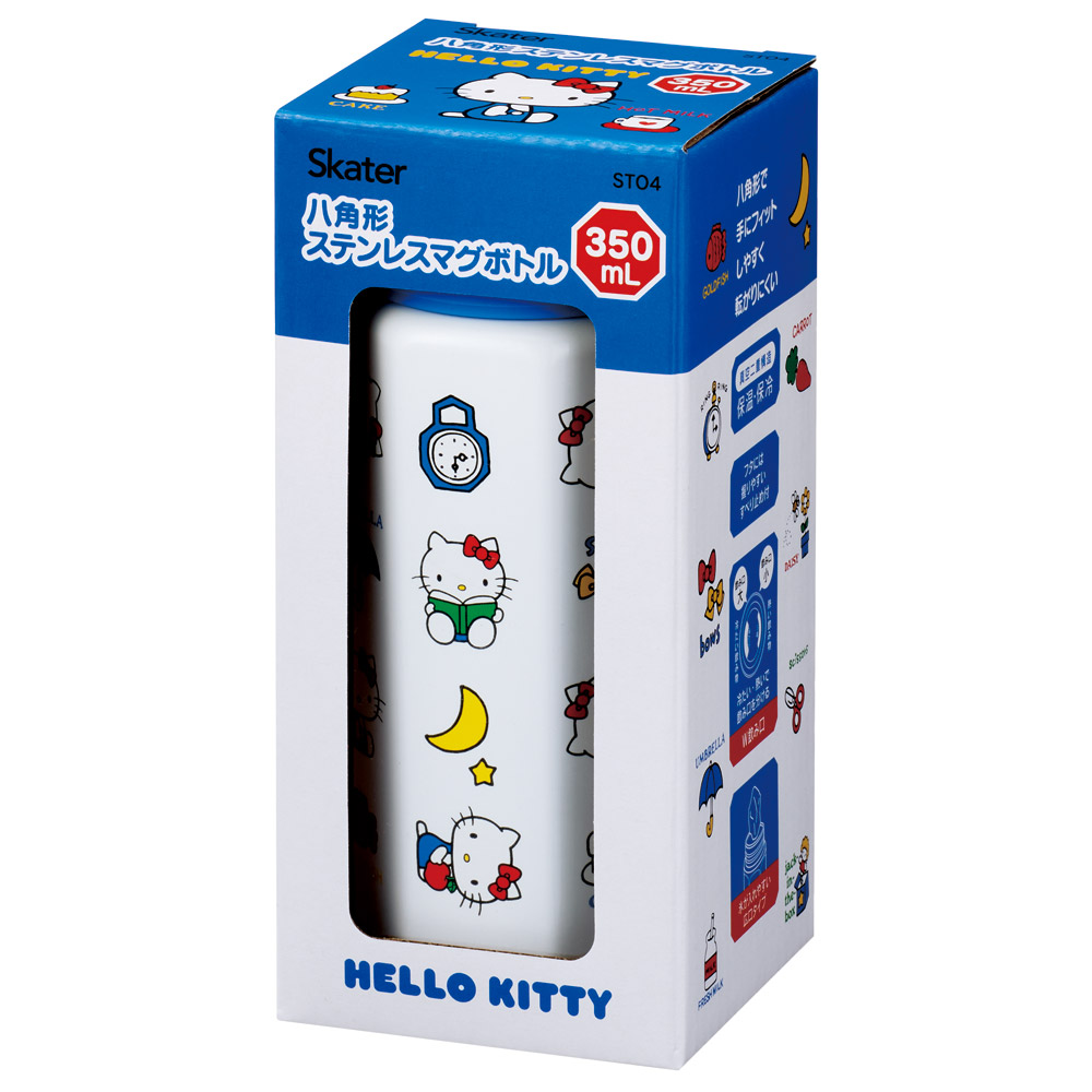 Skater Sanrio Hello Kitty 八角形不鏽鋼水樽 350ml 