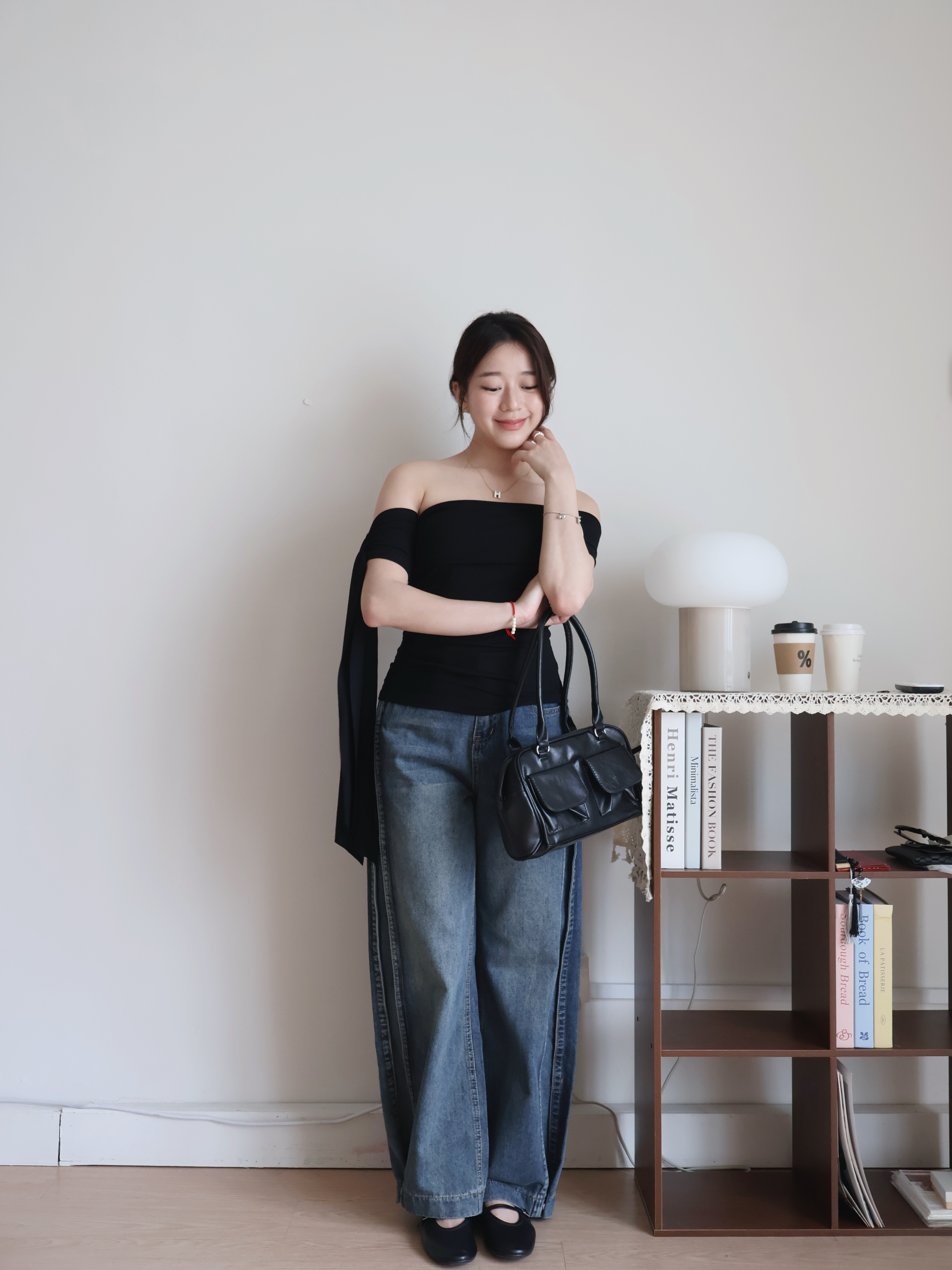 Arthur Off Shoulder Shirt | Black