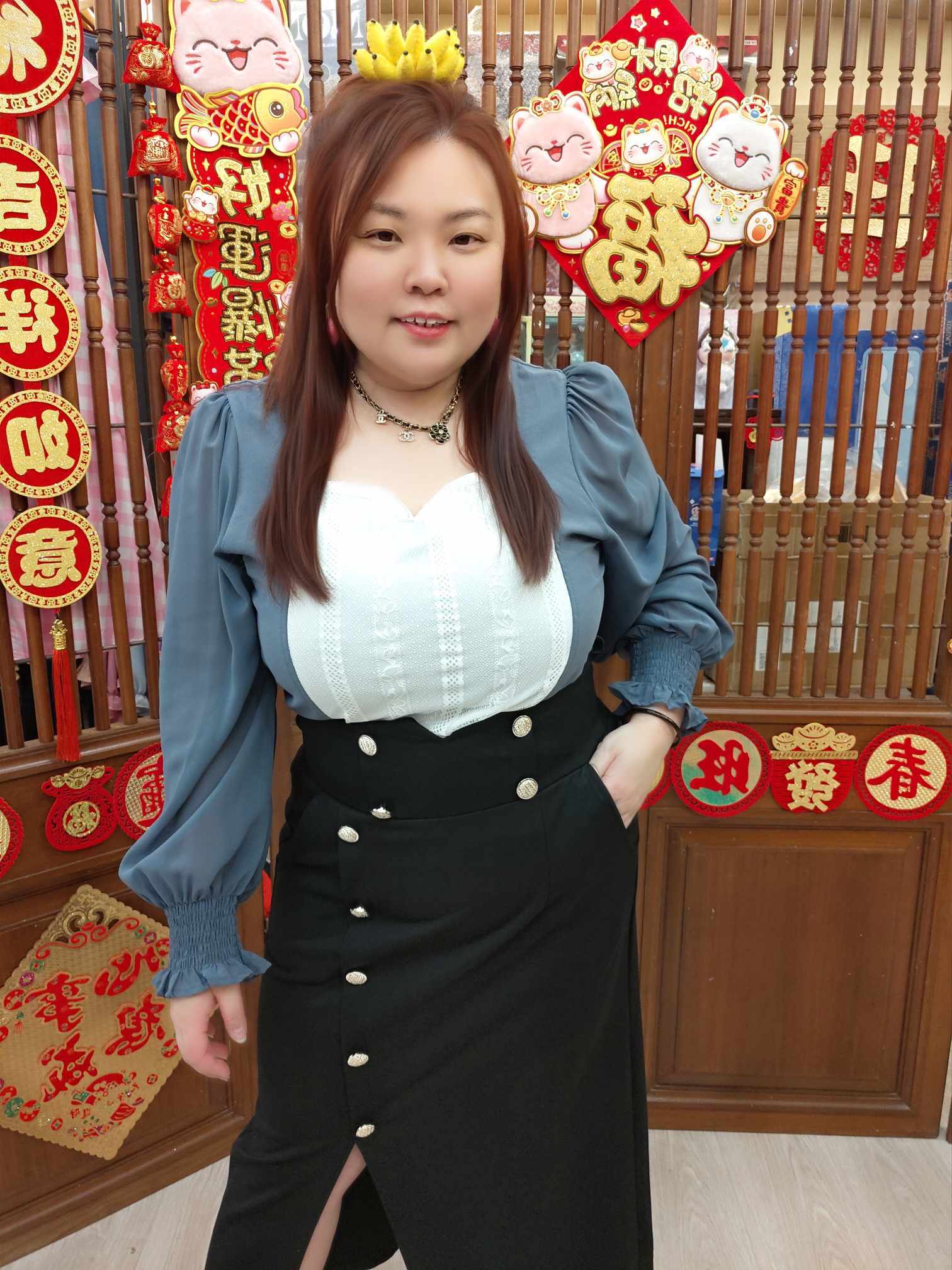 OTD16 TW#995 方领雪纺长袖上衣