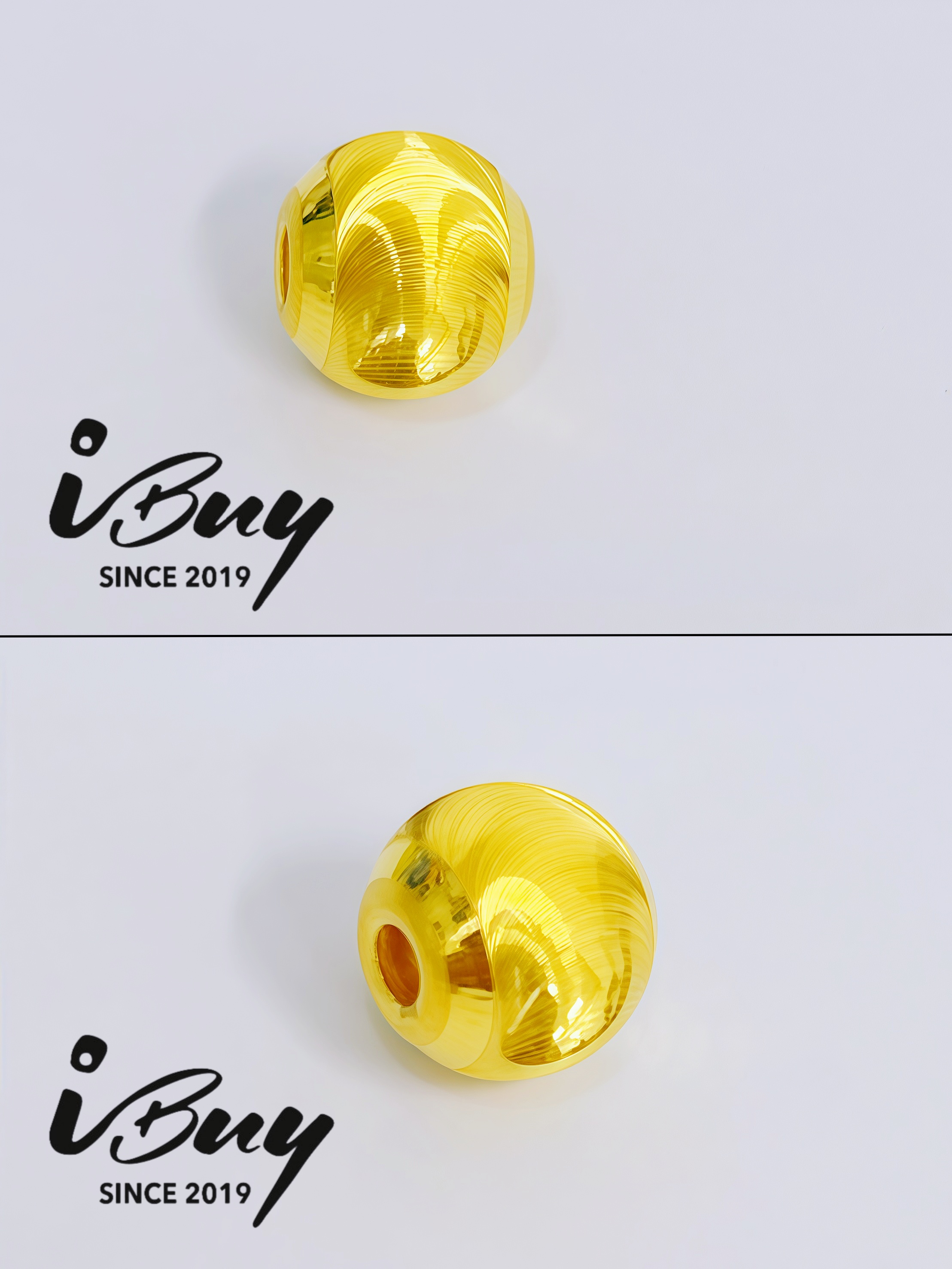 999 GOLD 11MM CAT EYE BEAD 999 金 11MM猫眼路路通串咀