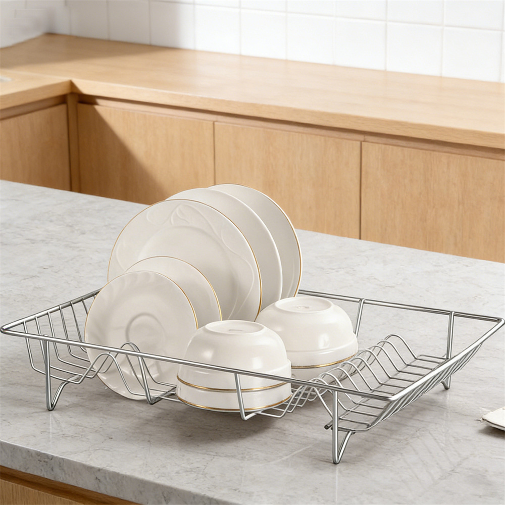 廚房瀝水雙拱碗架 銀色 UB0255