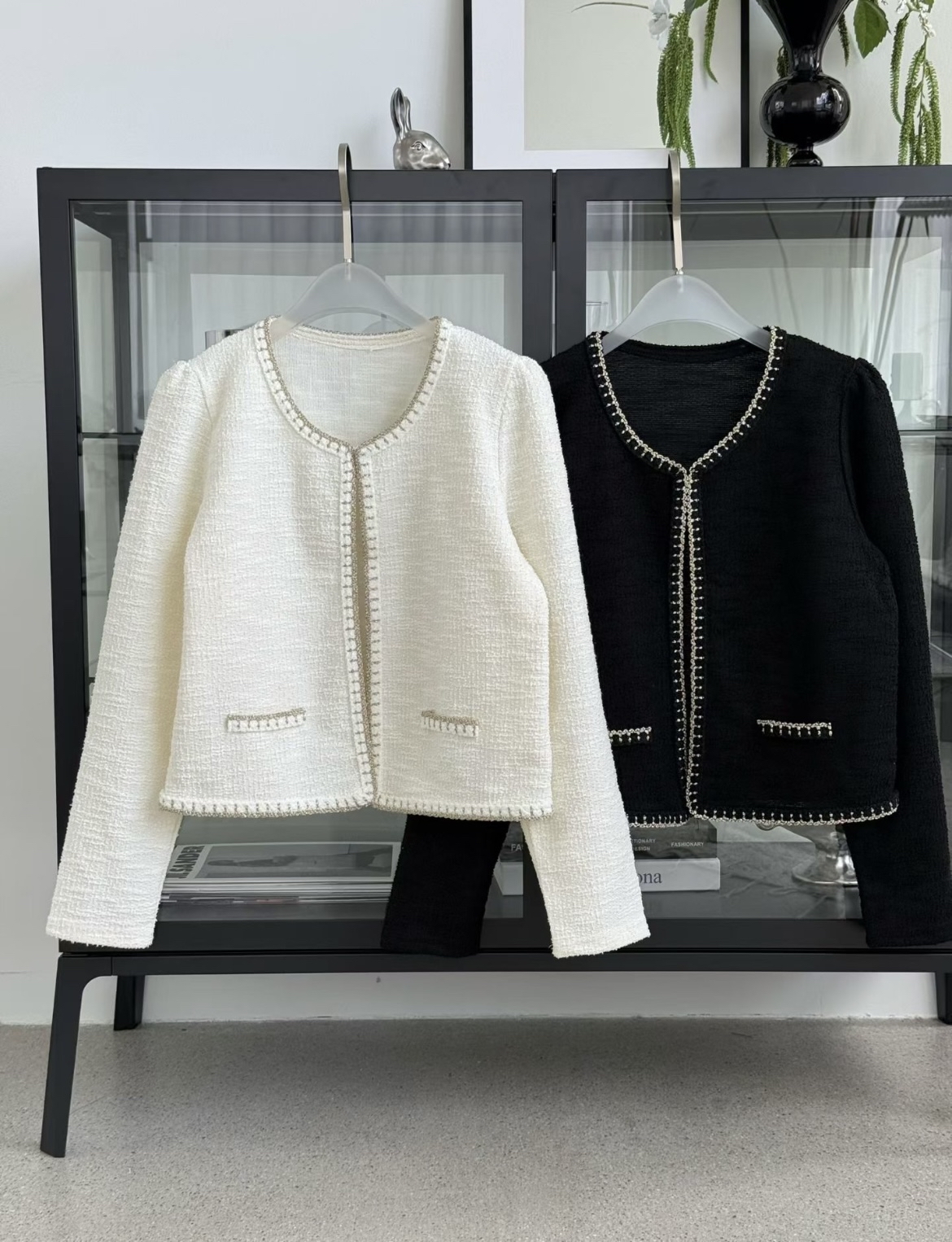 ❥ Tweed 綑 邊 外 套 。 