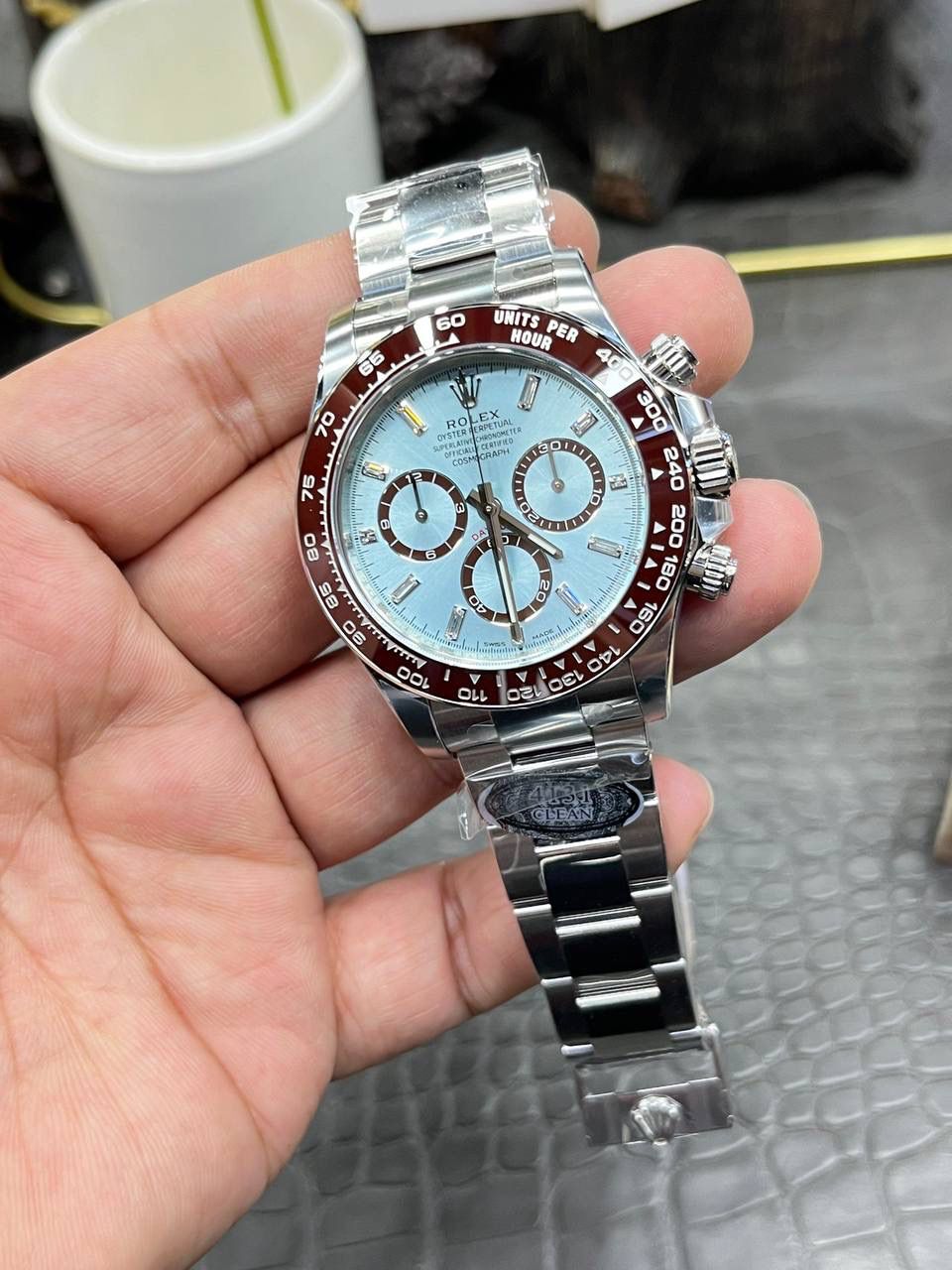 劳力士迪通拿系列冰蓝迪/40mm莫桑钻字面/4131丹东全自动机械透底机芯🌟