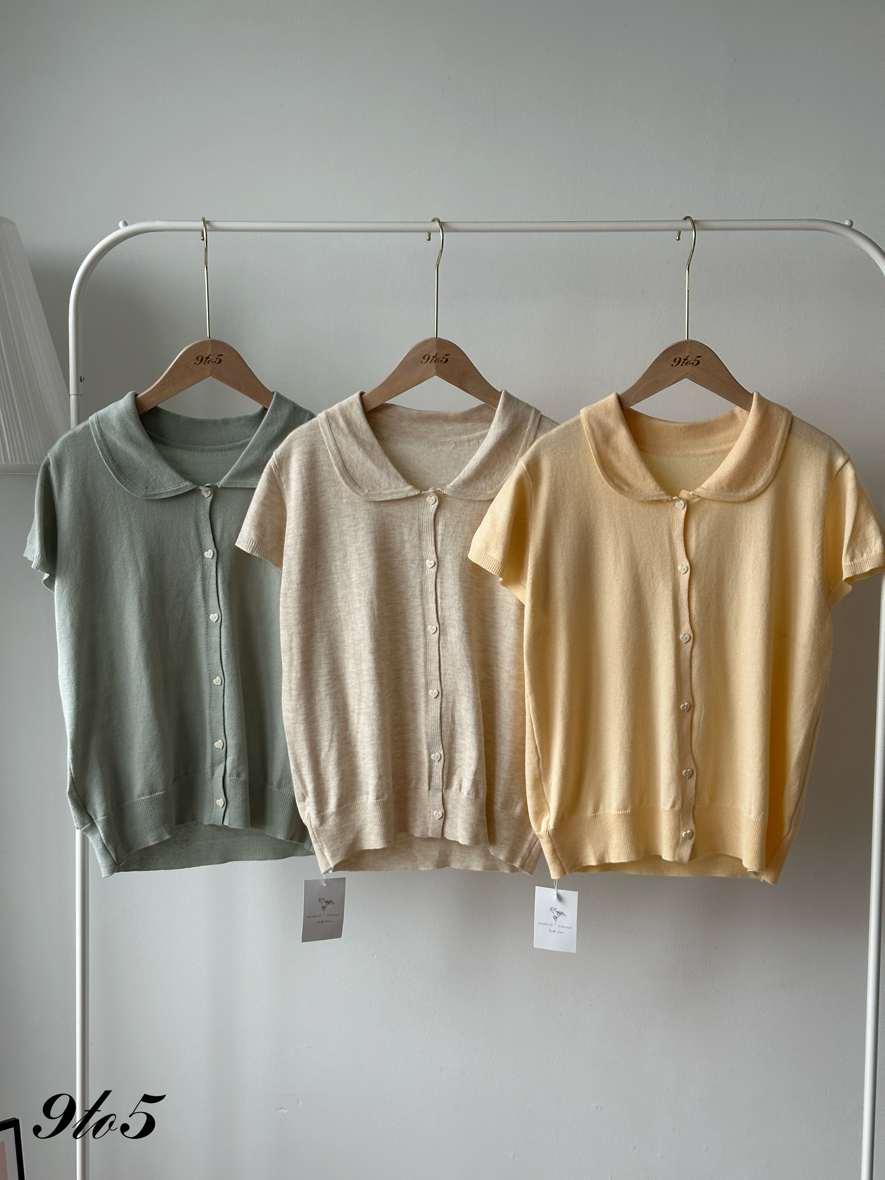 T4404 Peter Pan Collar Knit Top - 5 Colors 