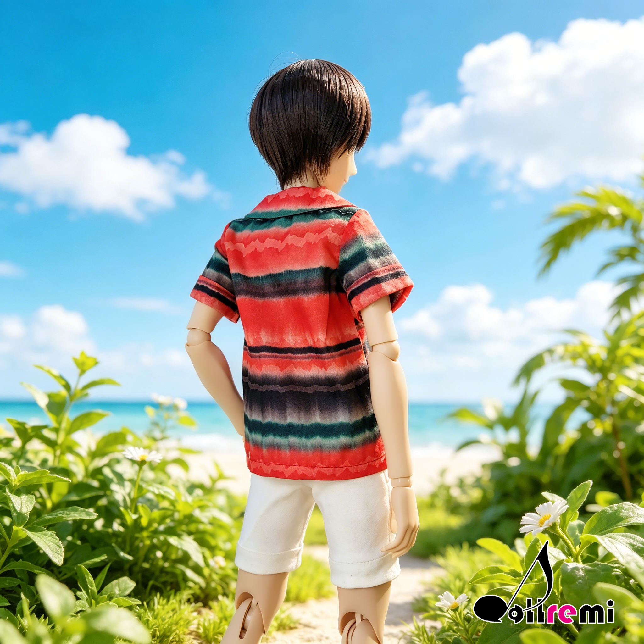 【dollremi】(DD0532A) 男裝花紋短袖襯衫 Men's Floral Short Sleeve Shirt