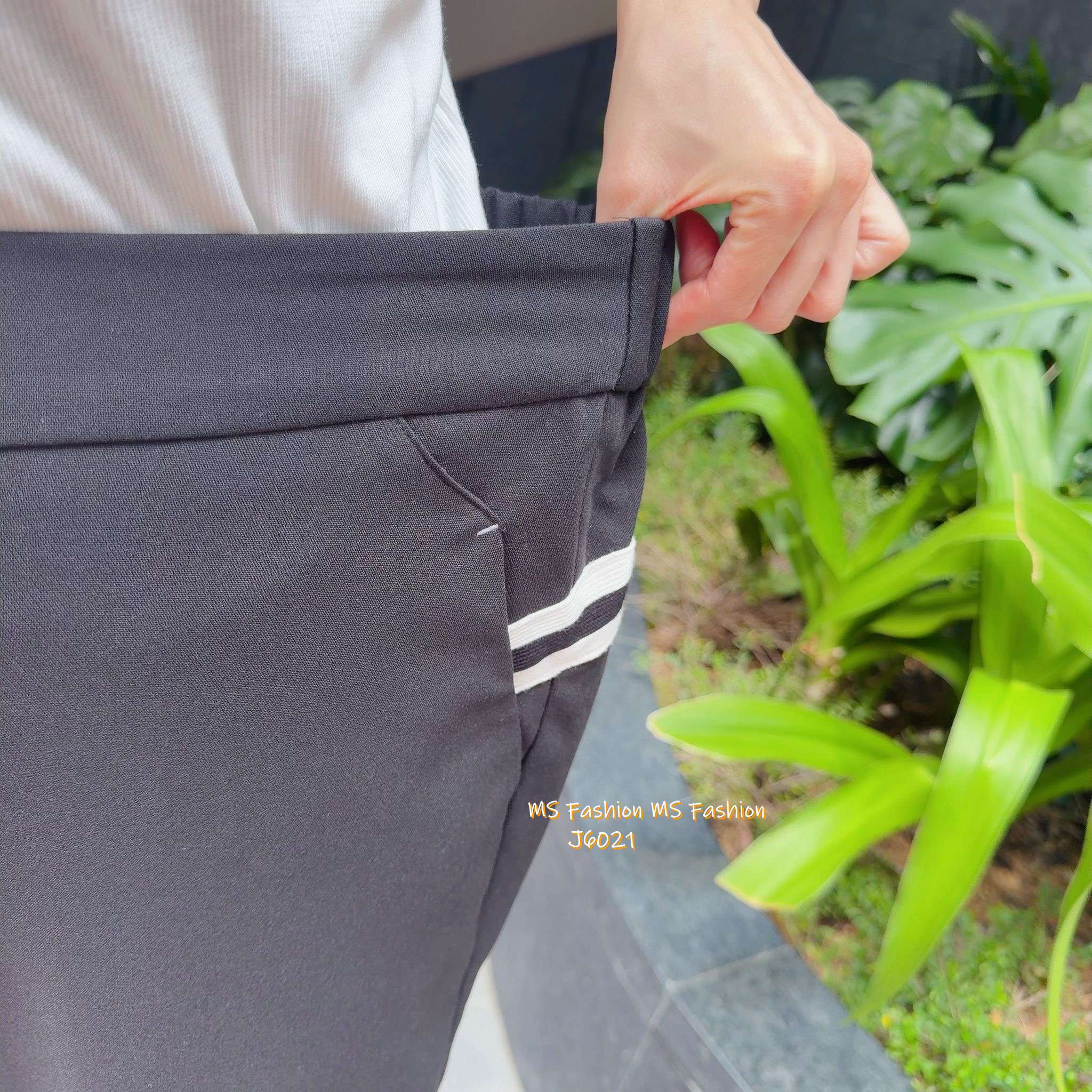 J6021韓國🇰🇷特色拼邊西褲