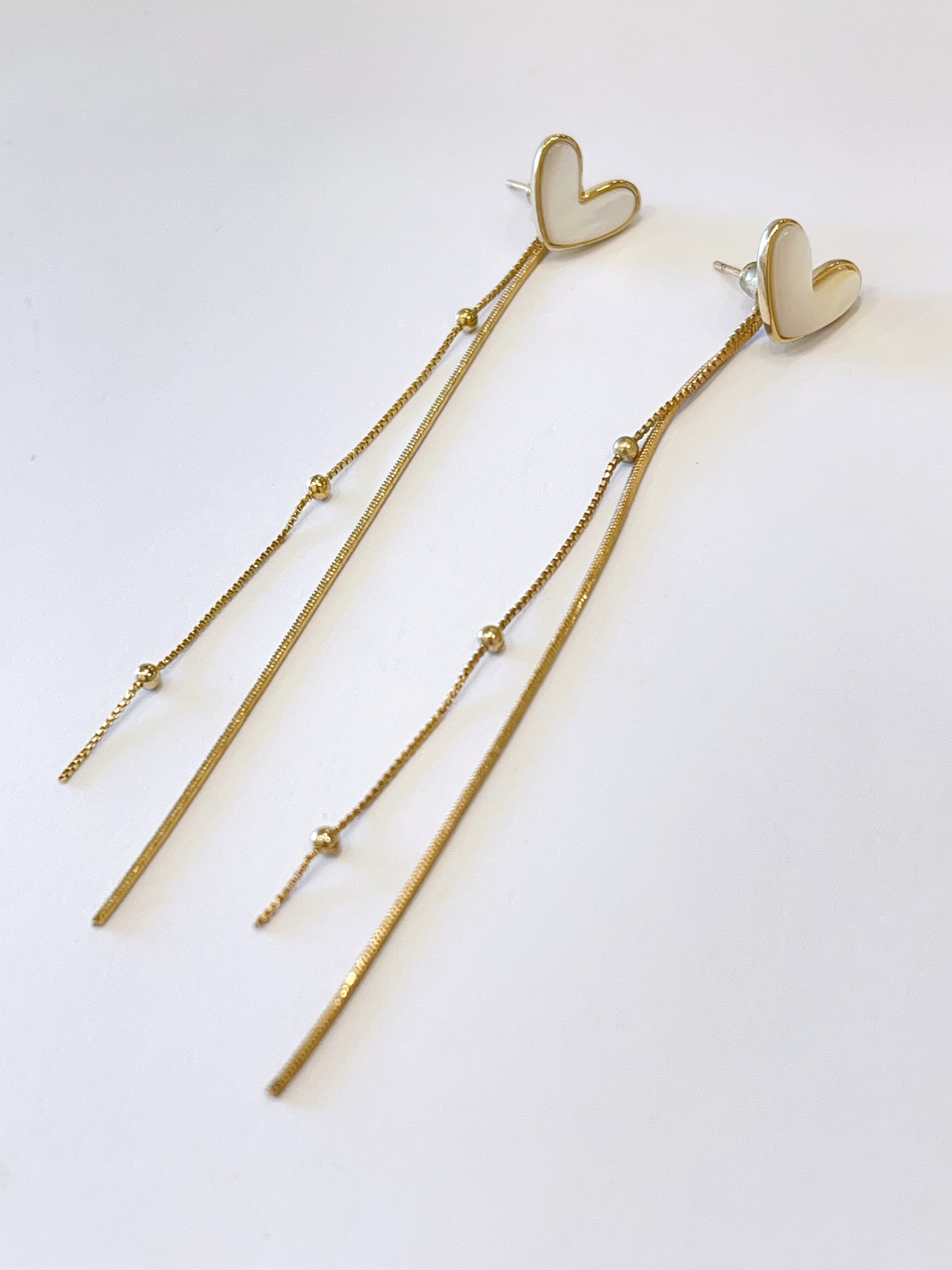 质感简约爱心流苏耳环