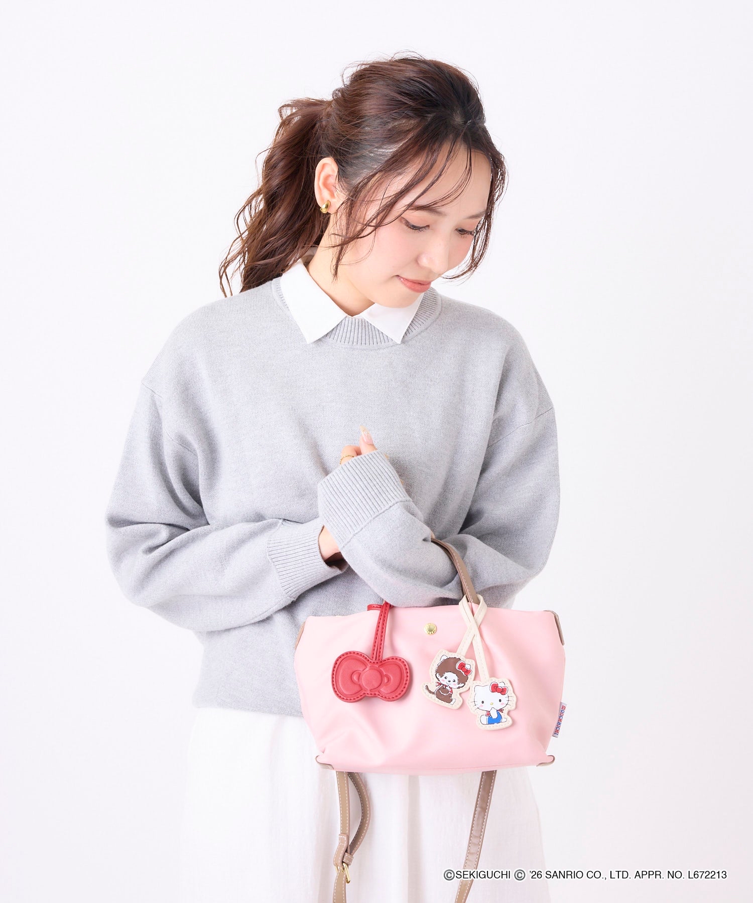 🎀【預訂】Monchhichi × Hello Kitty Charm mini bag G