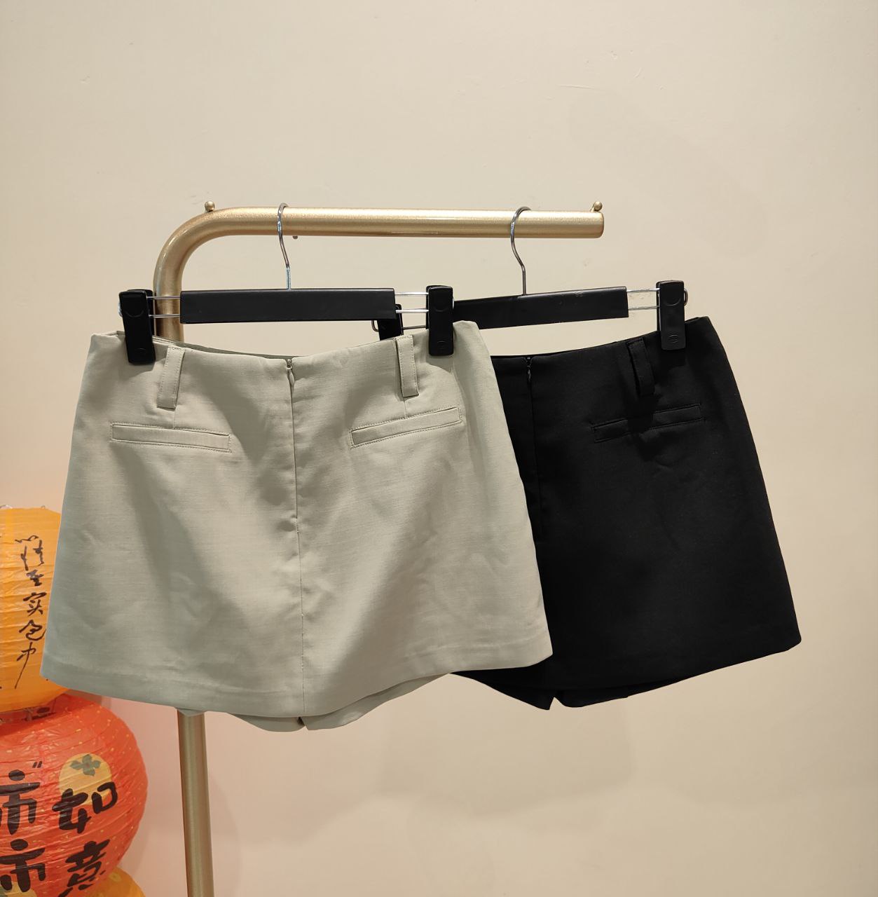 两侧拉链百塔裤裙 1391