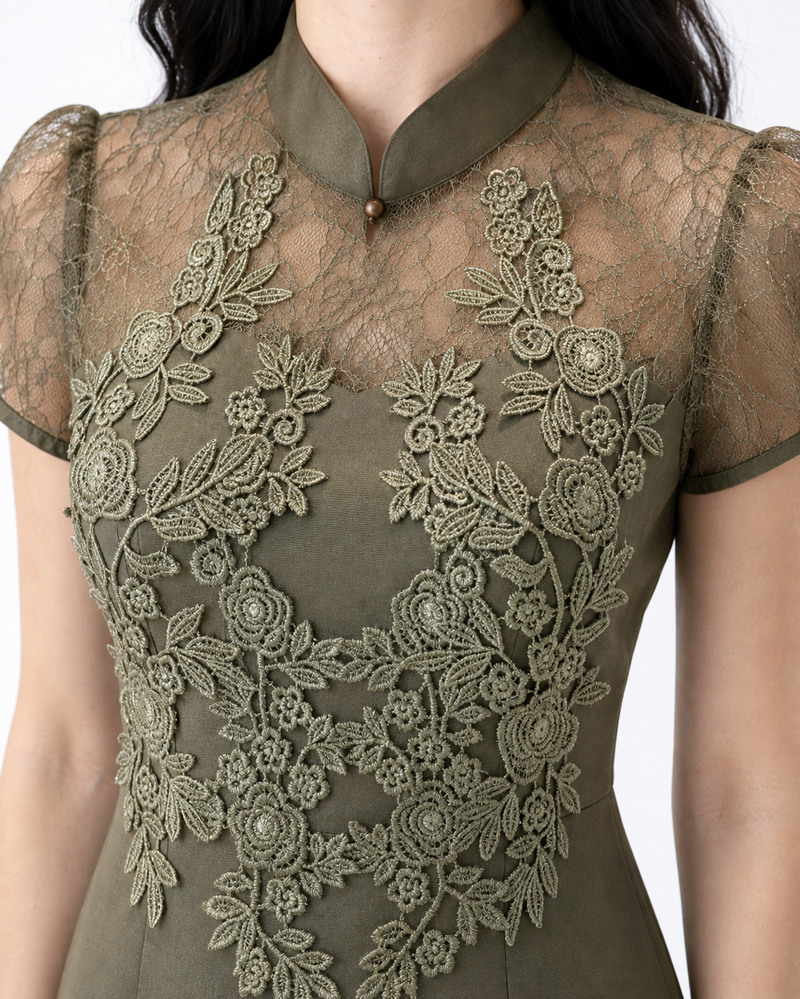 5157 Jade Reverie Embroidered Cheongsam Dress