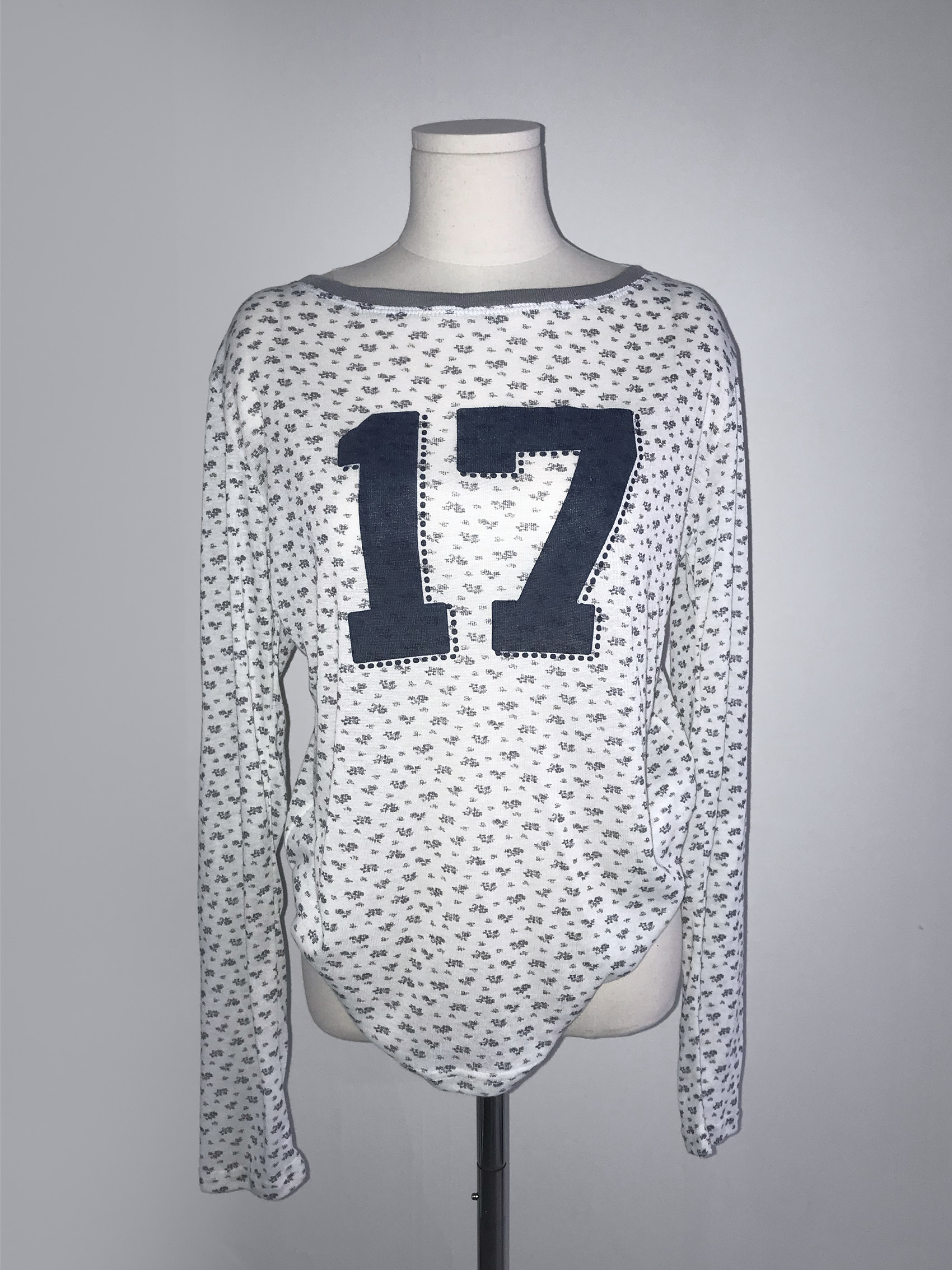 Vintage Floral Print Slouchy Top