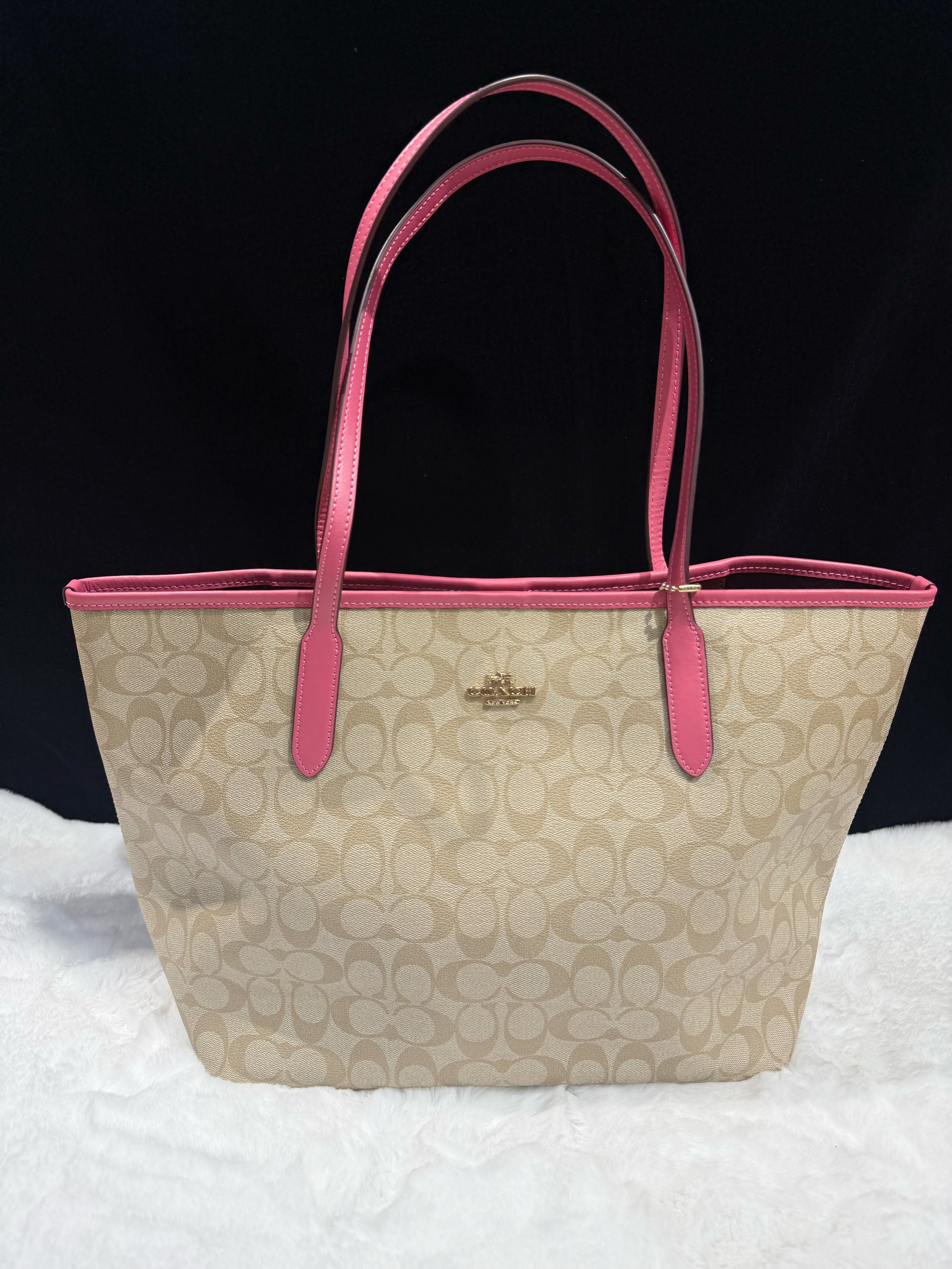 Coach City tote white/m/fuxia