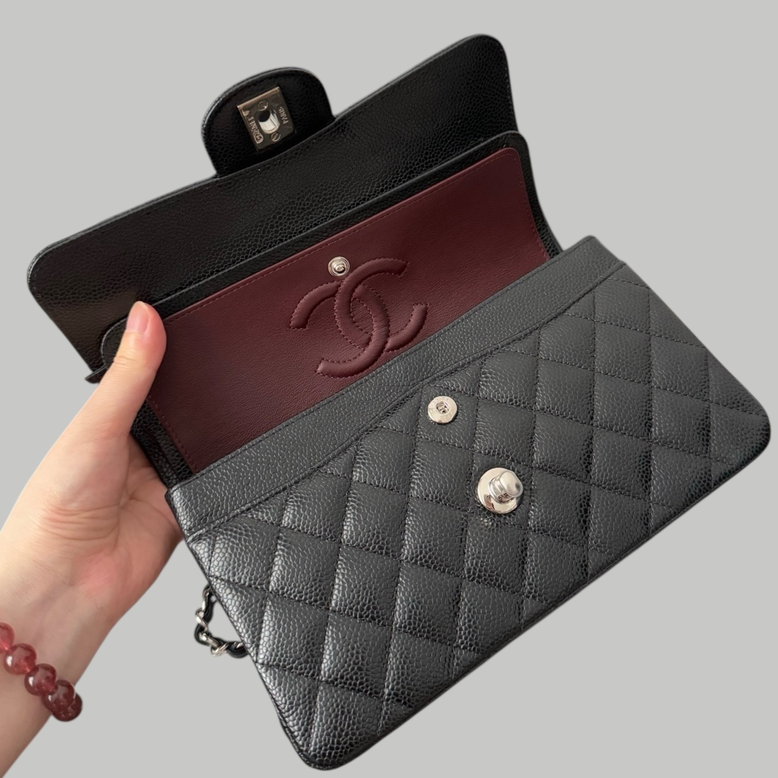 Chanel Caviar CF23 銀扣