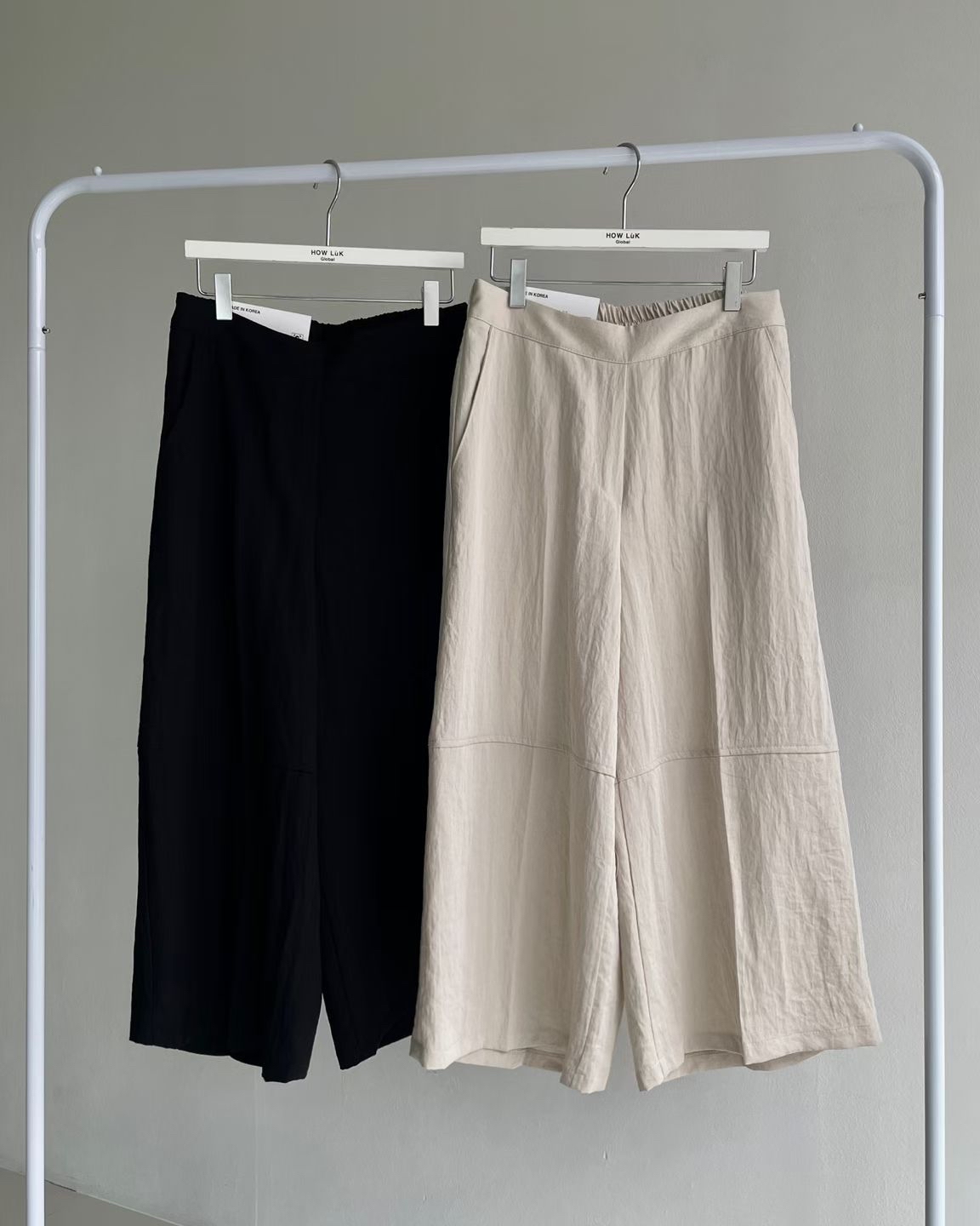 7分棉麻寬松直筒褲