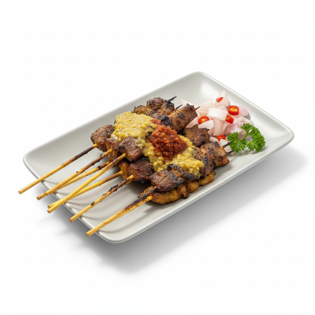 Beef Satay - Half Dozen 馬來沙嗲牛肉串 - 6串