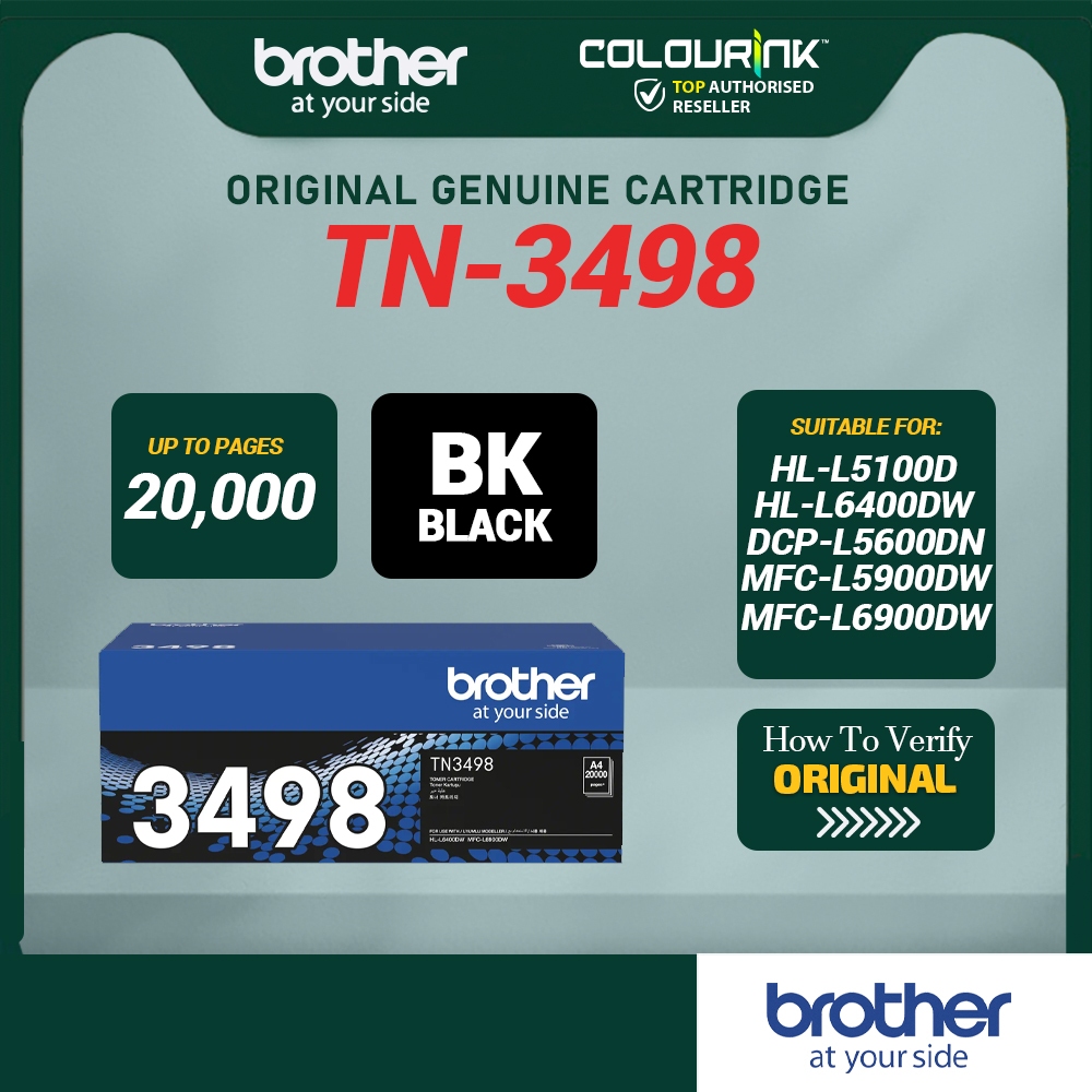Brother Original GeniusTN-3498 Toner 20K HL-L6400DW / MFC-L6900DW TN3498
