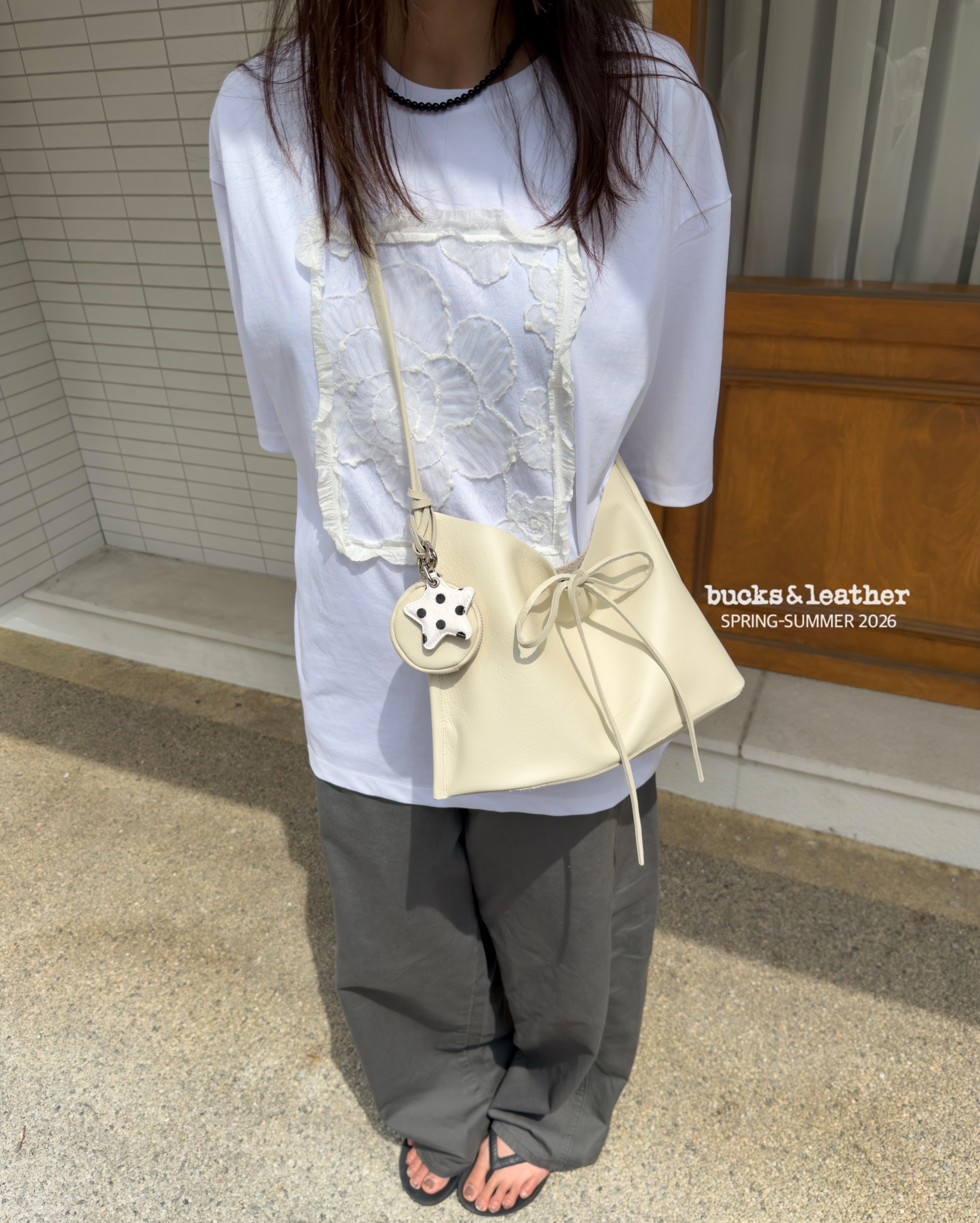 【26SS 】預訂_Flat Cross Bag By Bucks & leather