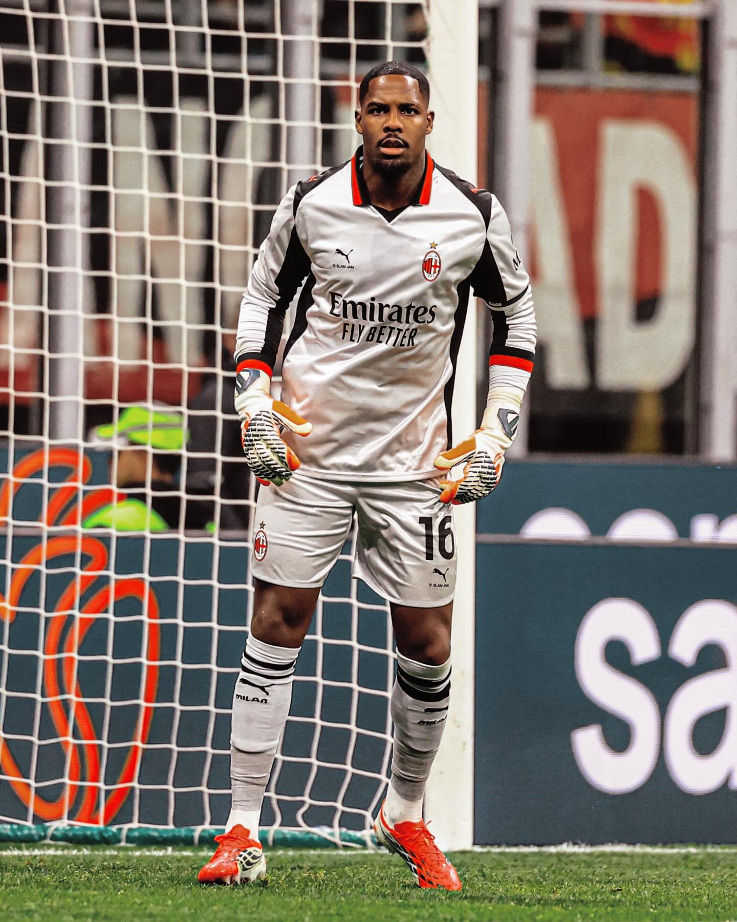 🔥聖西路球場的火焰魂 Puma AC Milan AC米蘭 x Slam Jam 限量聯乘銀霧色球衣 (可加印字章) 787637_01