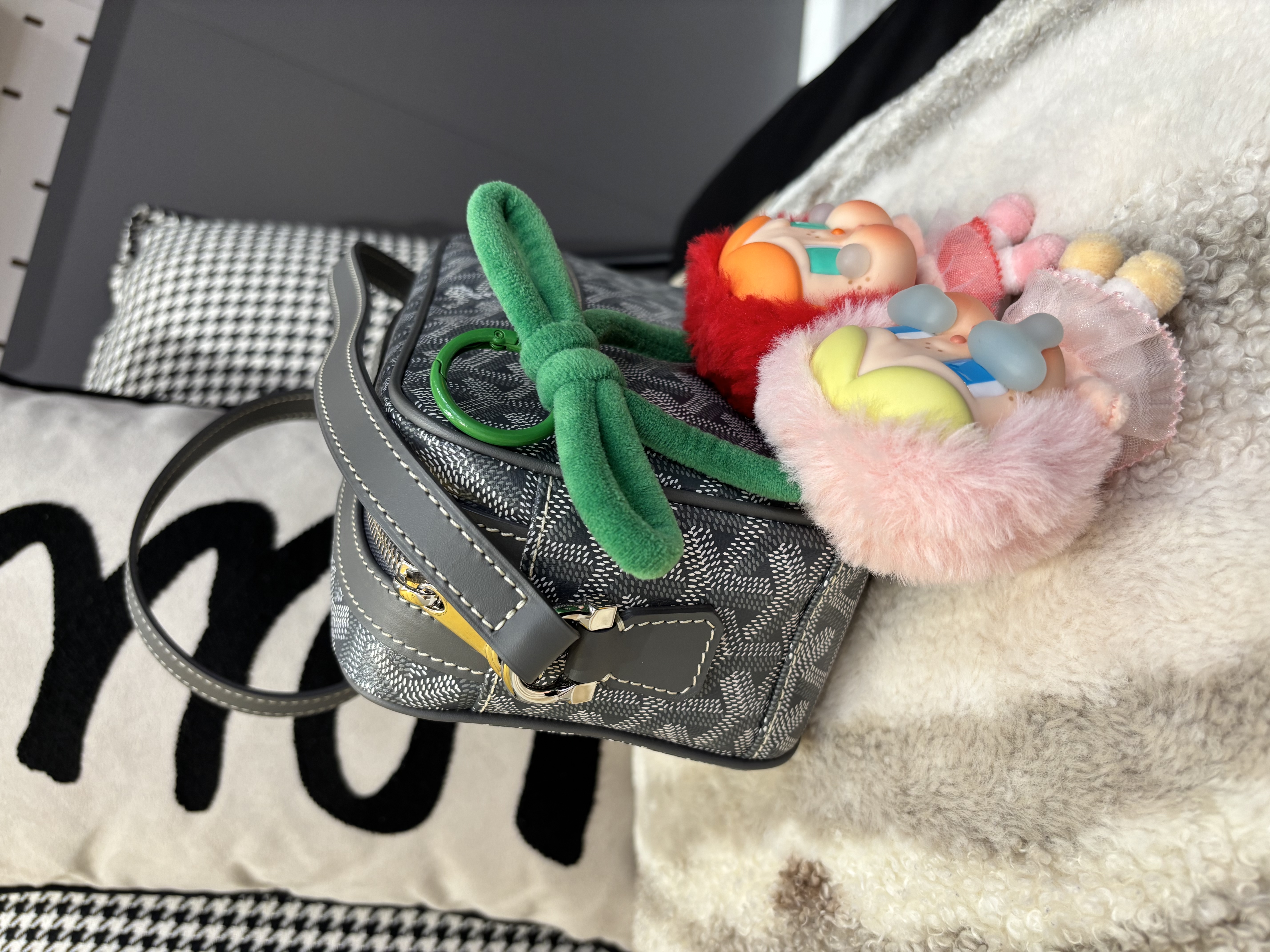 Goyard cap vert camera bag Grey 100%Authentic ,98%new ✅塵袋✅booklet