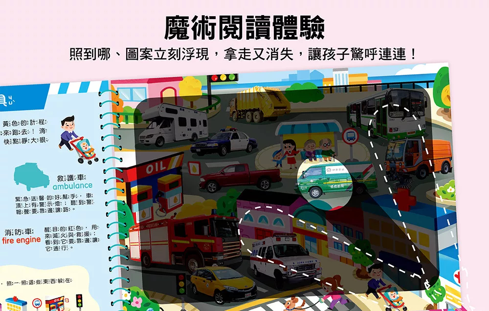 🔸預購貨品🔸神奇手電筒遊戲書：叭叭～出發囉，城市交通大發現