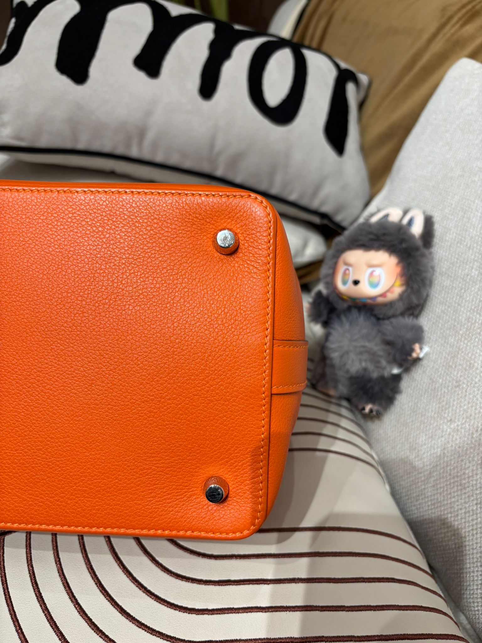 Hermes toolbox 20,orange ,STAMP T evercolor,100%Authentic ,90%new ✅KEY LOCK ✅dust bag✅STRAP