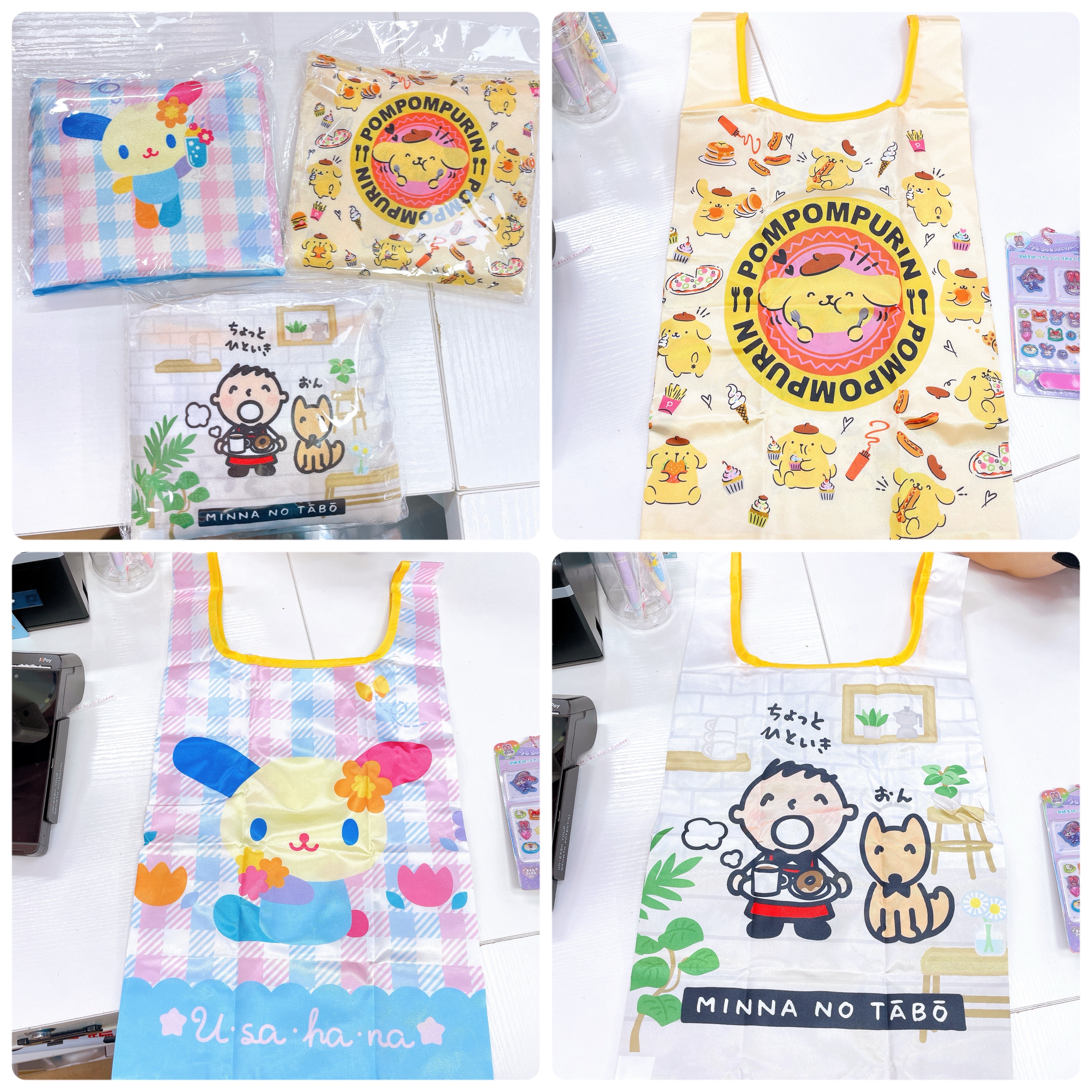 日本直送Sanrio 布甸狗大口仔 usahana背心袋