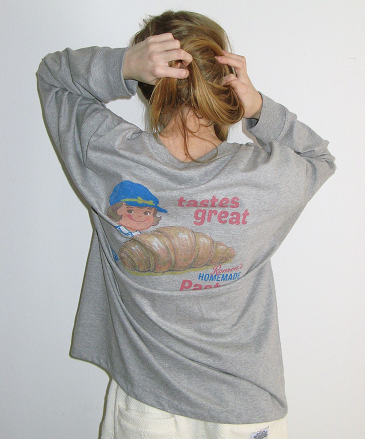 🇰🇷訂購｜ronron 26｜VINTAGE CROISSANT OVER FIT LONG SLEEVE 3色 