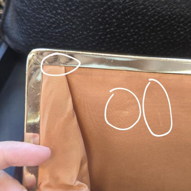 Vintage C.a. 1970s Andé Brown Faux leather Two-Way Clutch/Handbag (MT2498)