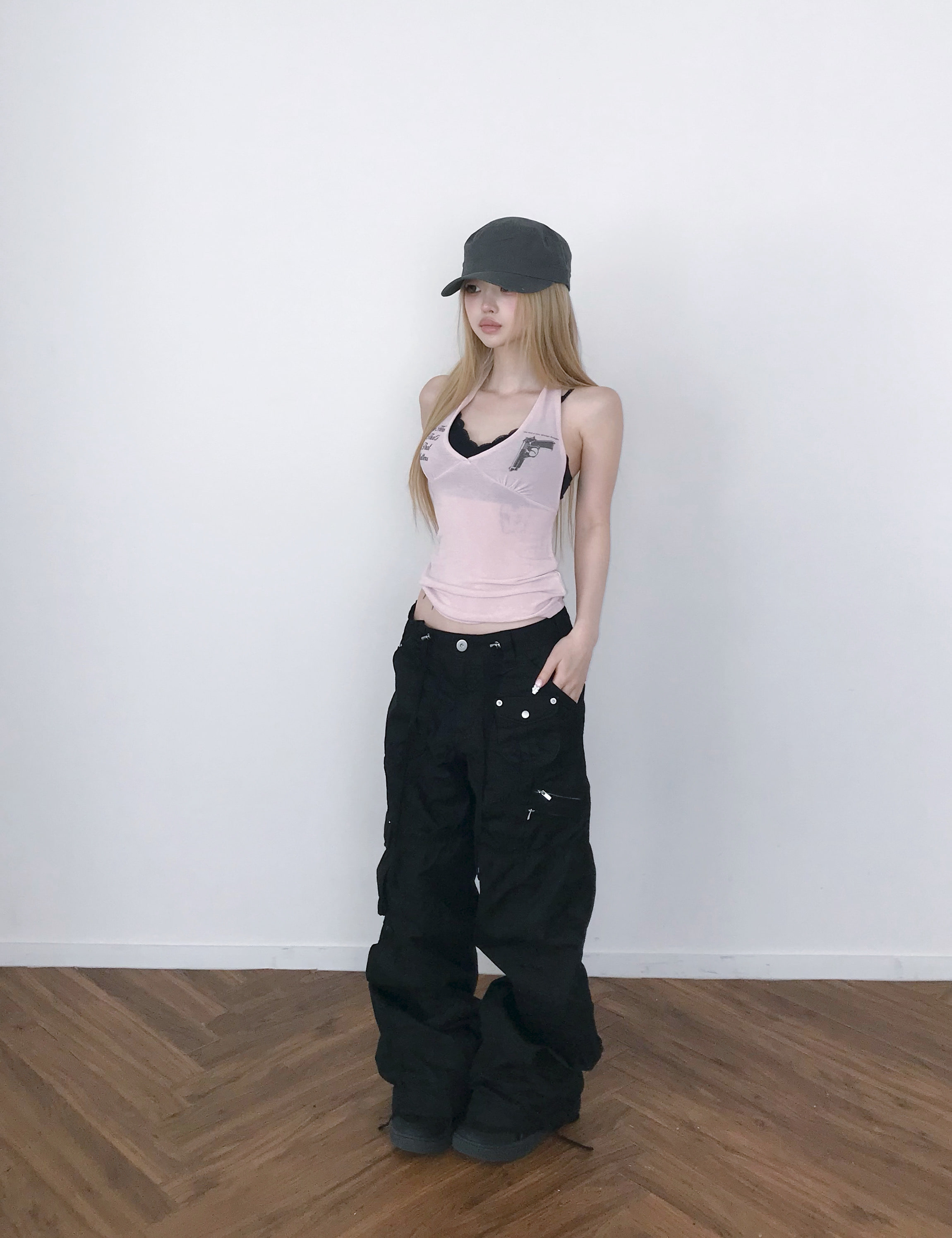 Retro Low-Rise Loose Cargo Pants