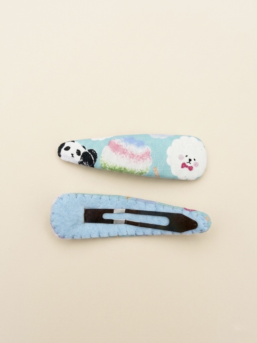 萌趣動物刨冰水滴夾（7cm）