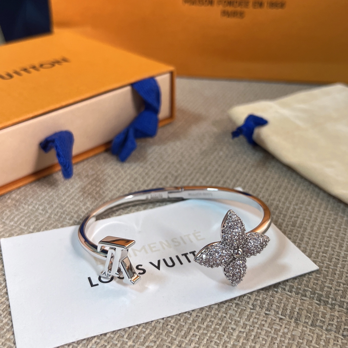 【原單】LV Louisette 簽名款水鑽戒指/手鍊 連禮盒