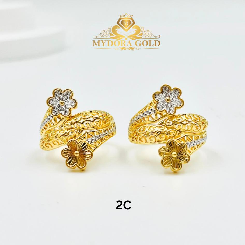 MYDORA Cincin Duo Blossom Jawa Spiral (5G) | EMAS 916/22K