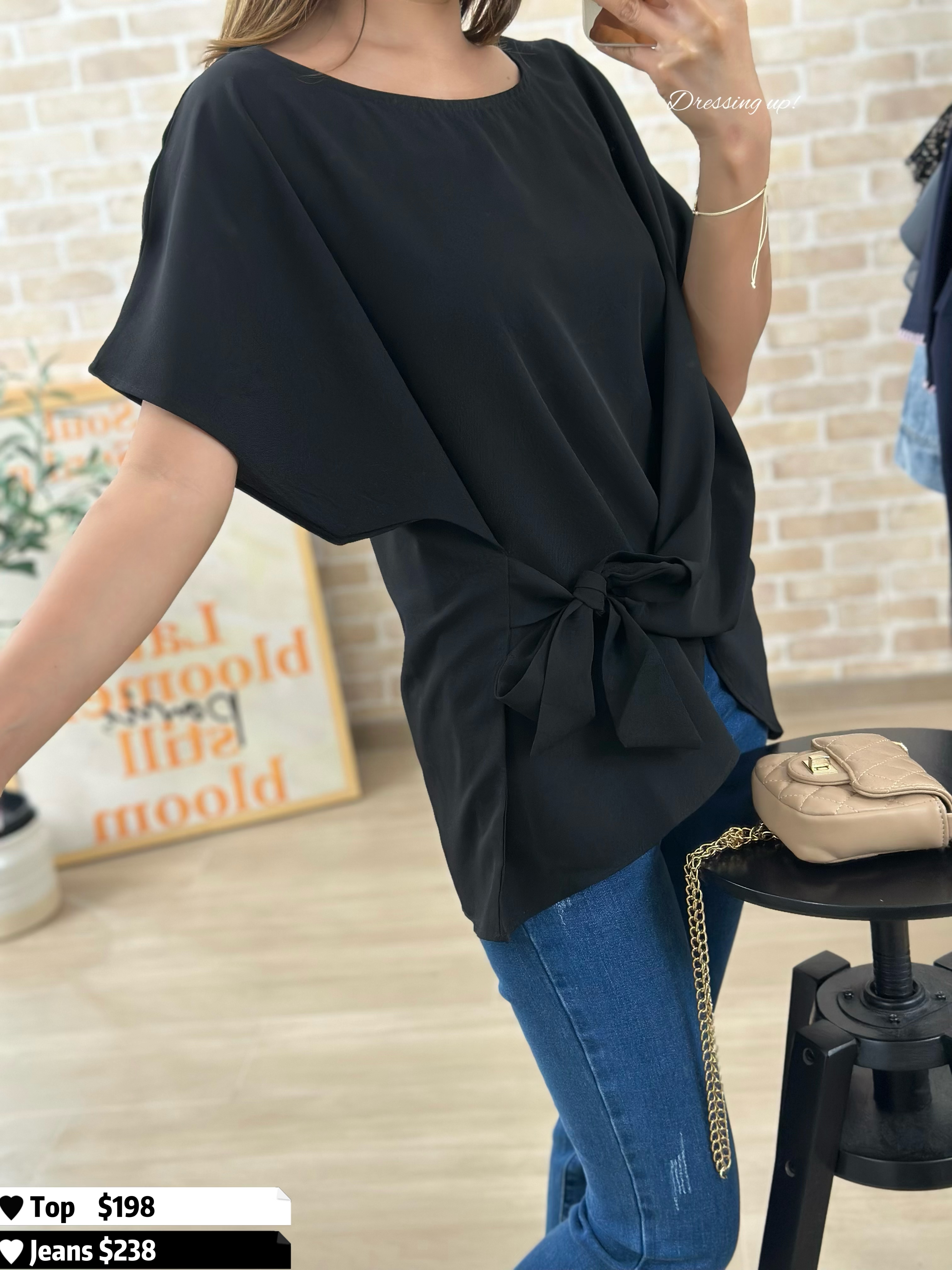 顯瘦皇牌｜綁結雪紡上衣