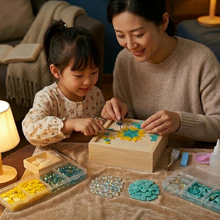 🎁手工DIY馬賽克木製收納盒材料包 | 可提供外展教學💡