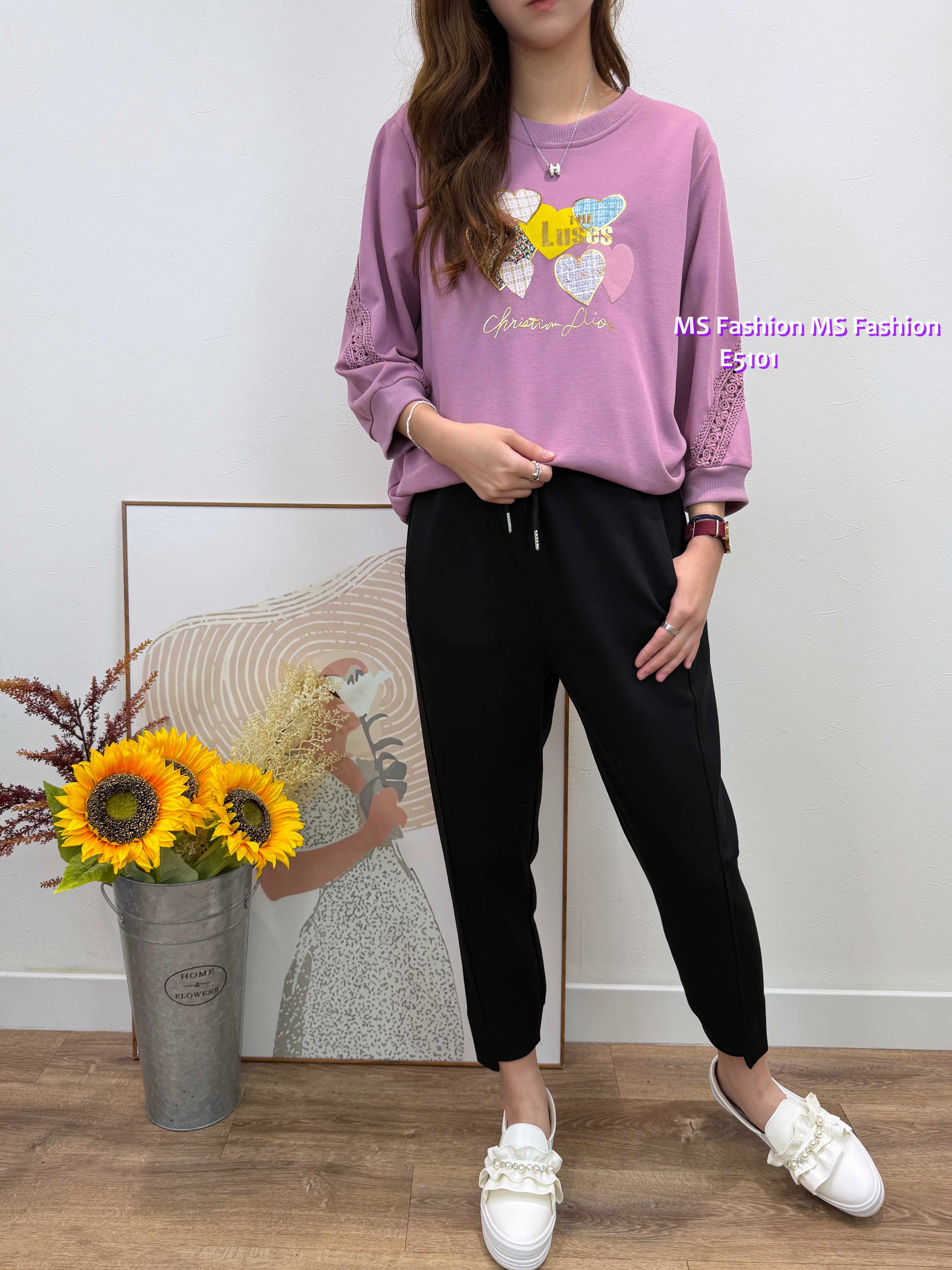 E5101 彩心print top