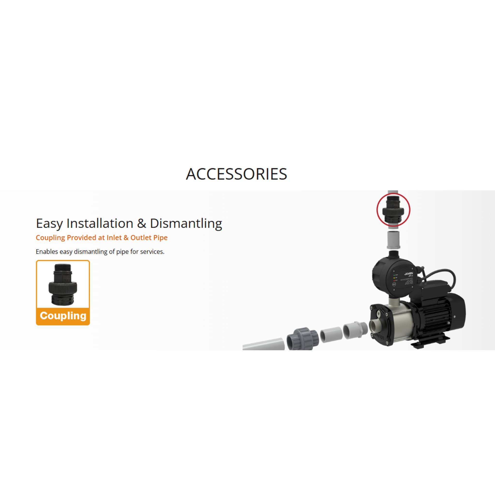 Joven Water Pump 1.0Hp Stainless Steel Automatic Water Pump (JHP 4-40)