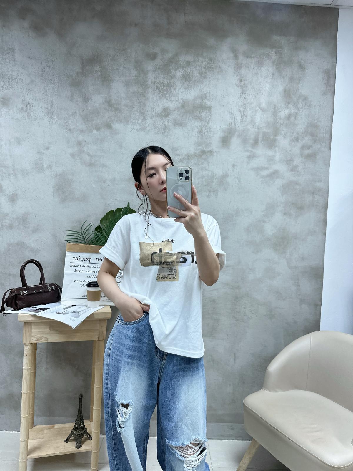 L04 洗水燙print Tee