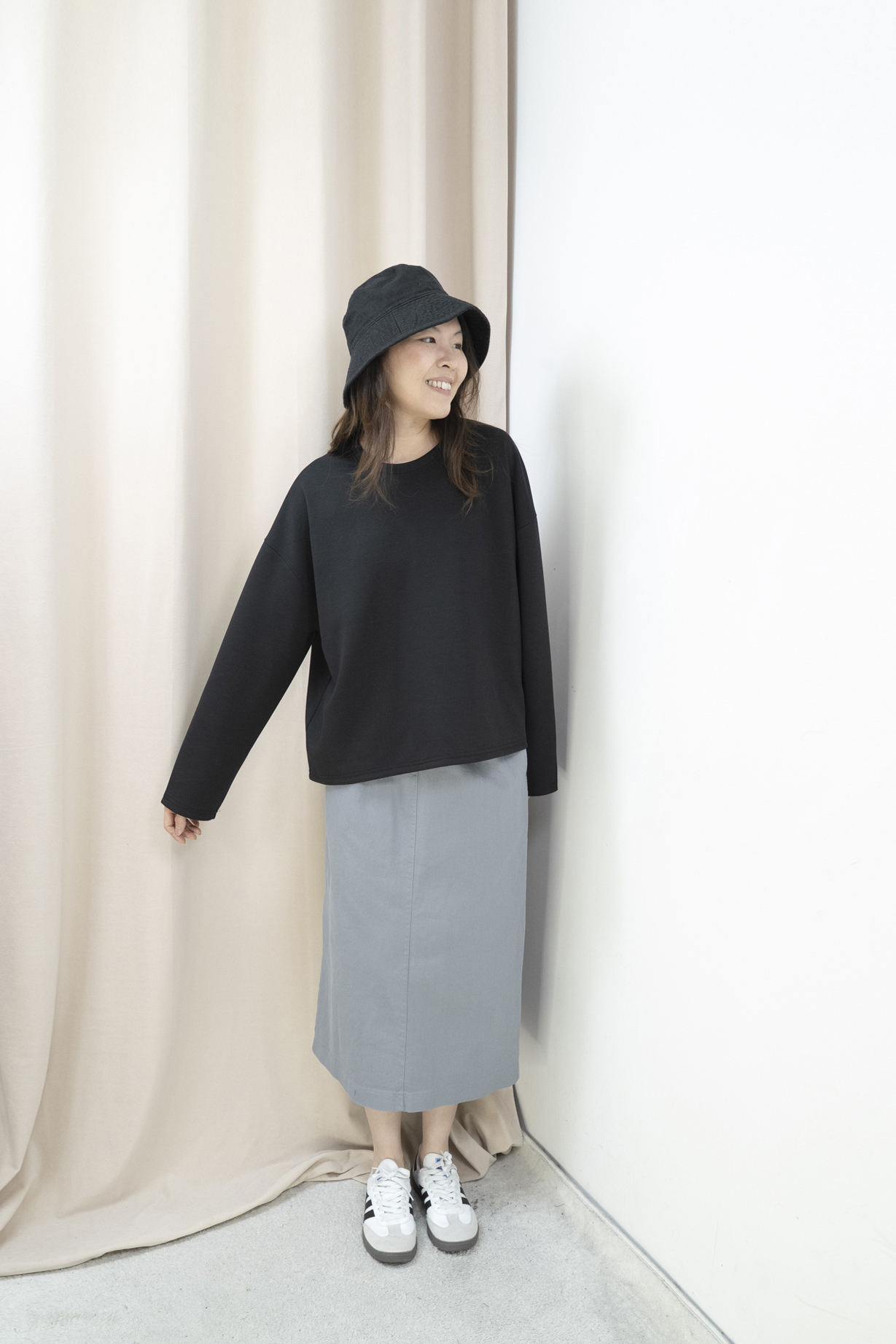 雲朵棉！微鬆造型上衣（黑色）