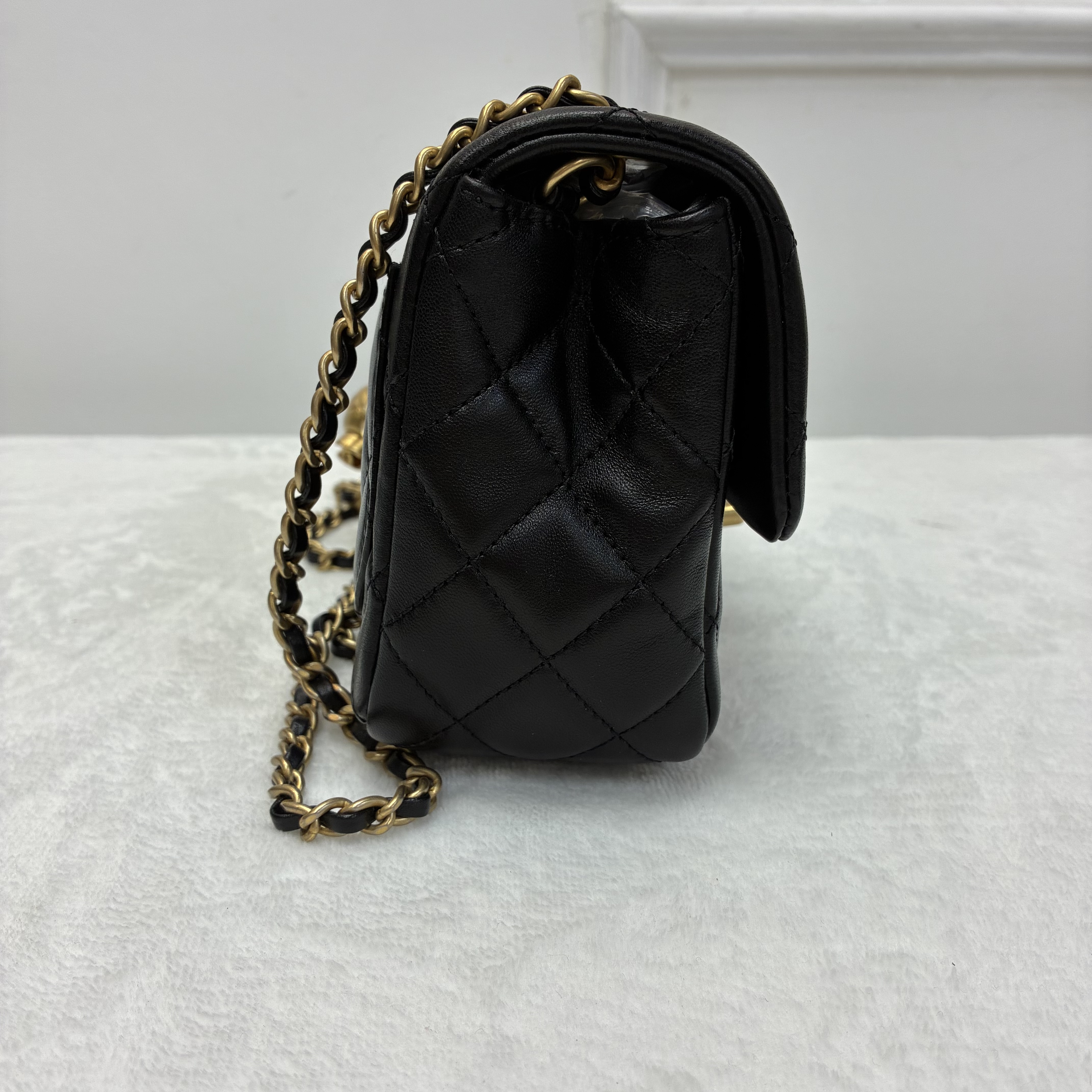 Full set Chanel淡金扣金球Mini