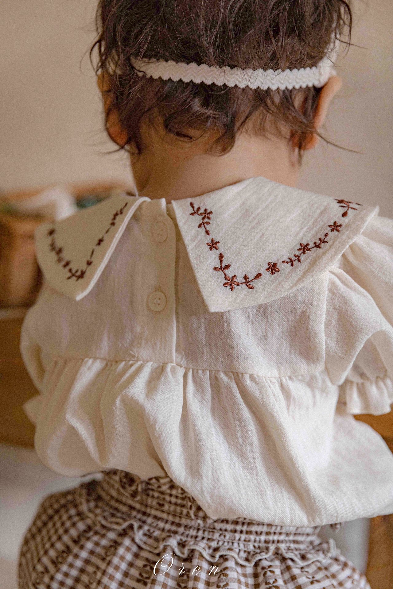 ☀️預訂 韓國直送☀️🇰🇷Oren Camille花卉刺繡翻領短袖上下套裝