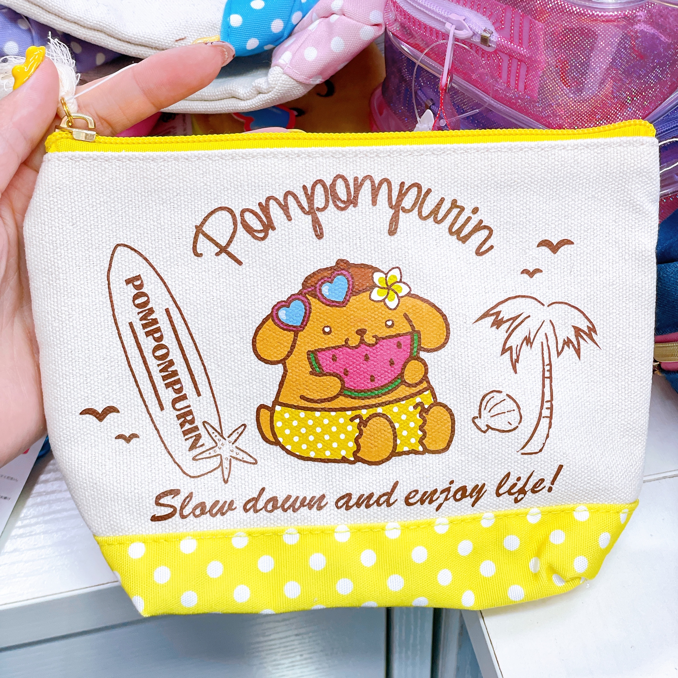 日本直送Sanrio 夏天黑皮泳裝系列 化妝袋