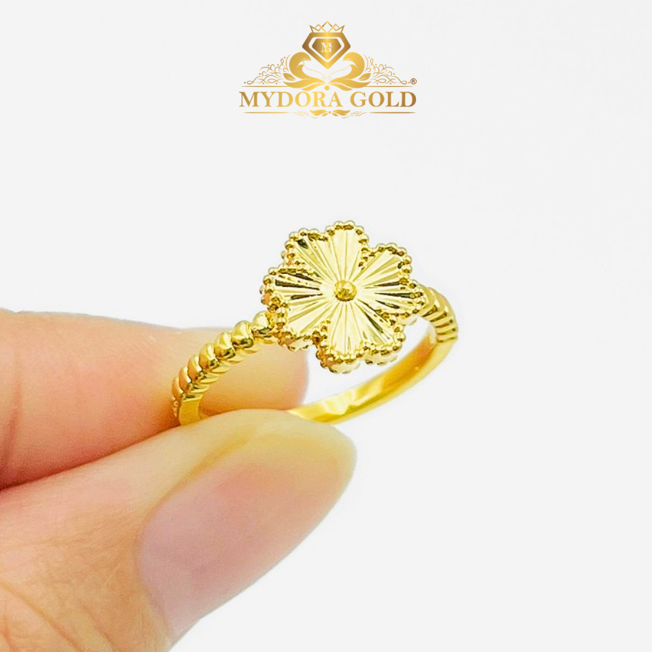 MYDORA Cincin Radiant Lucky Leaf (5G) l EMAS 916/22K