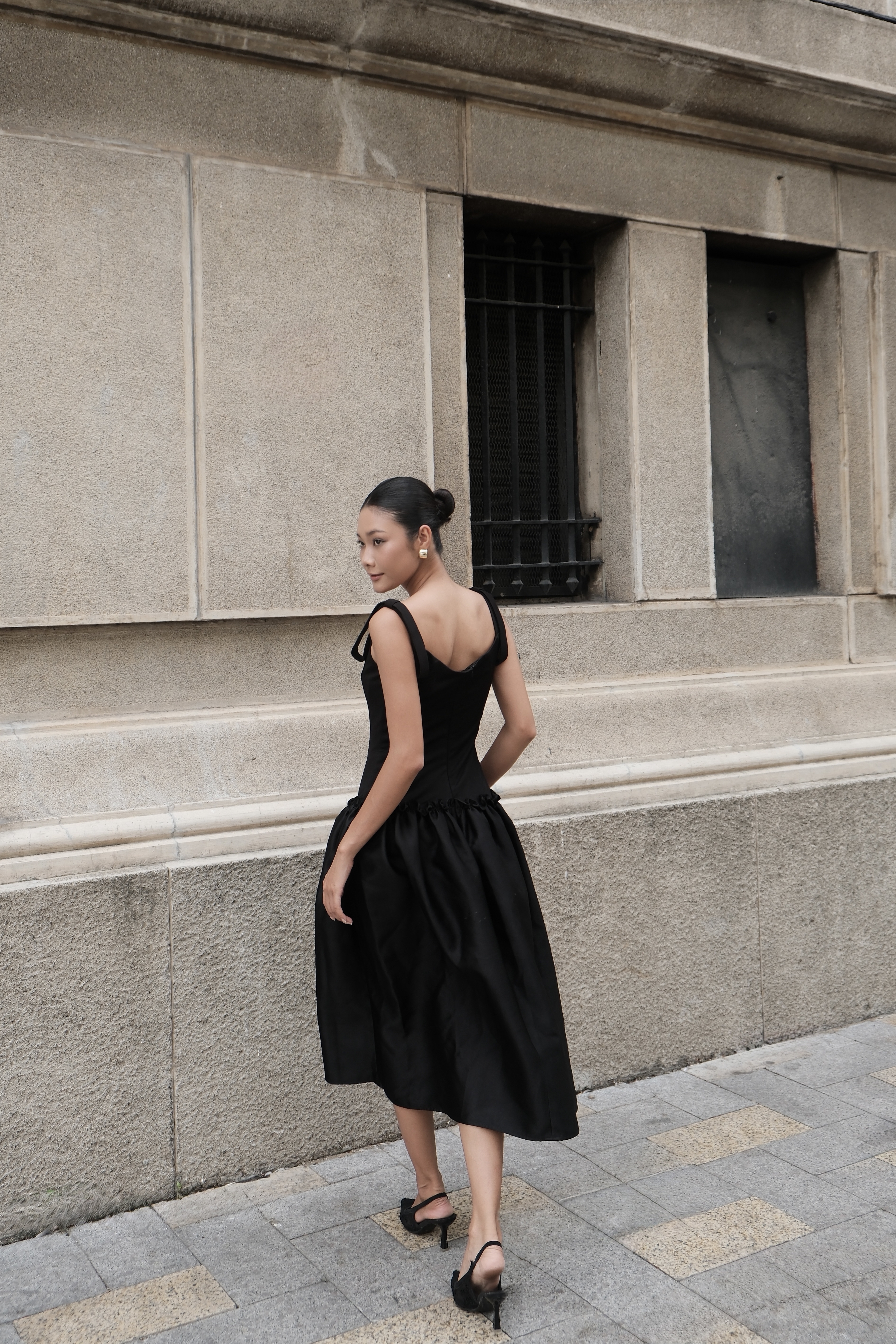 Rosette Noir Dress