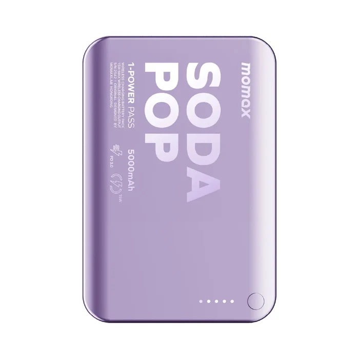 Momax 1-Power Pass 5000mAh 磁吸流動電源 (CCC 認證)