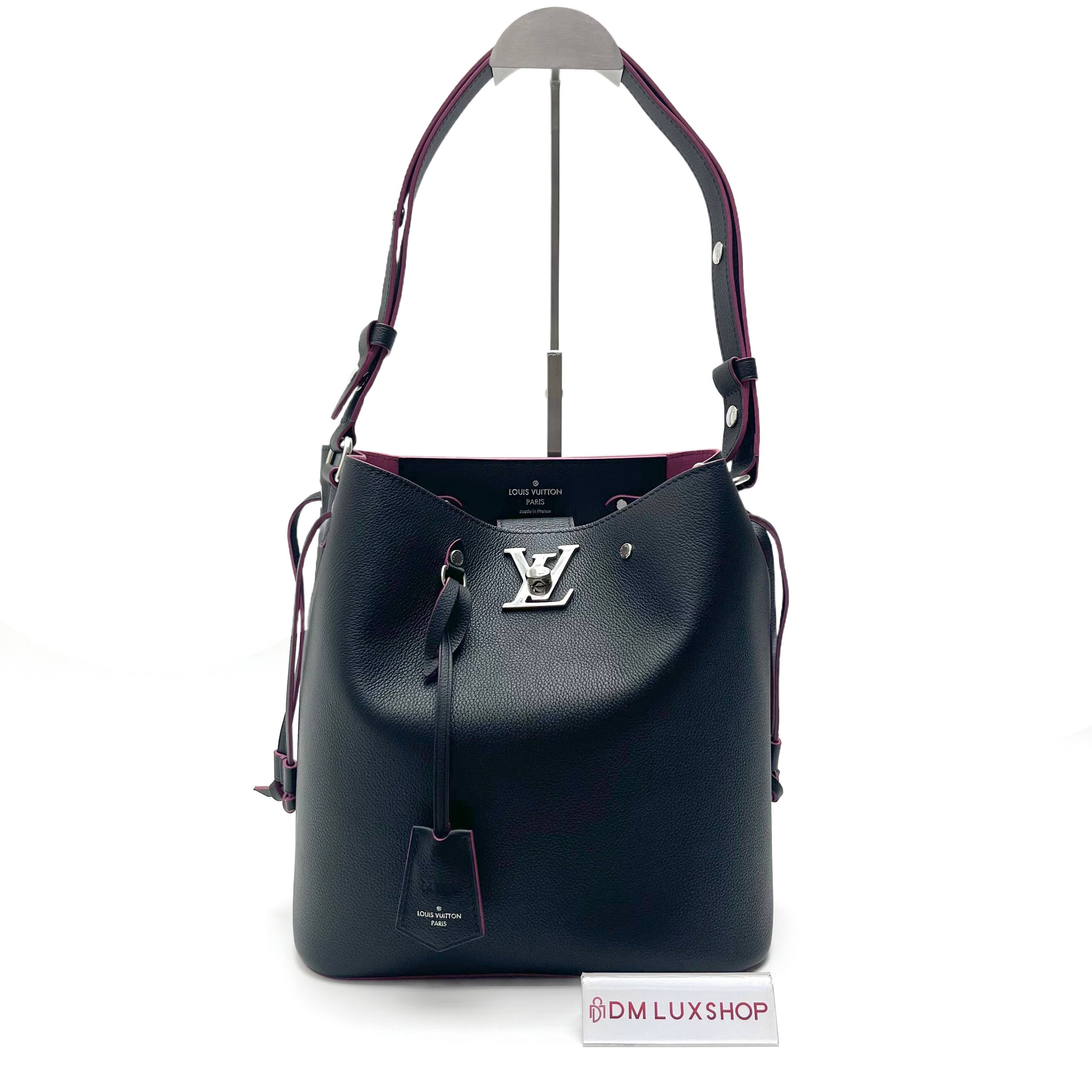 LV Lockme Bucket Bag Black SHW