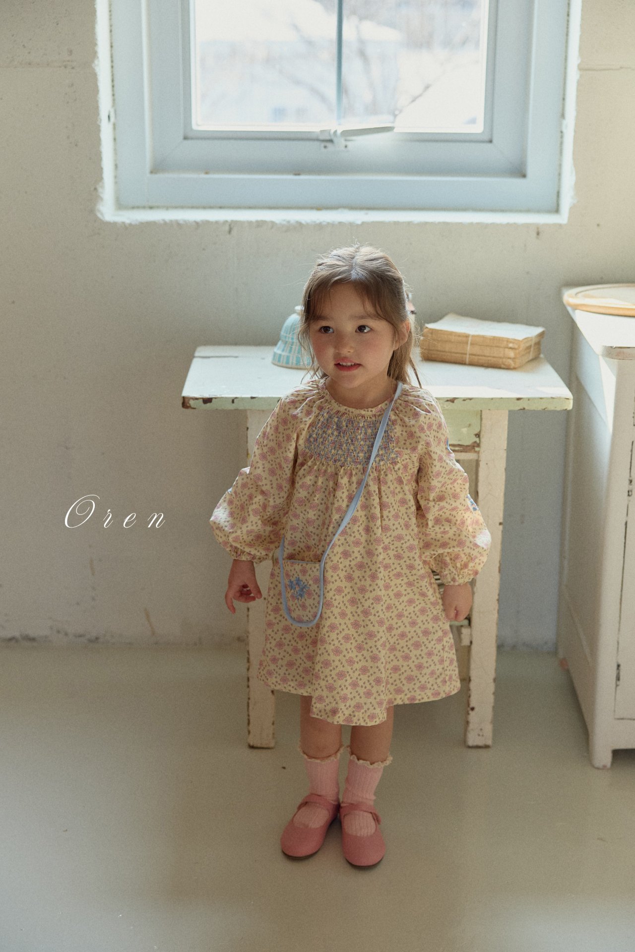 刺繡花花連身裙 / 花花袋