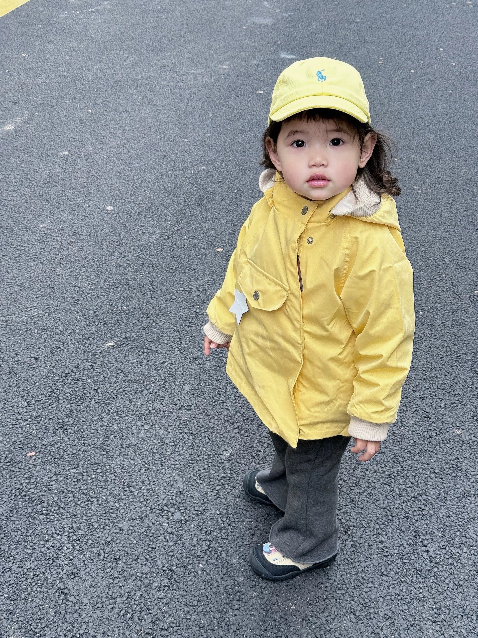 B0007 星星馬卡龍色風褸