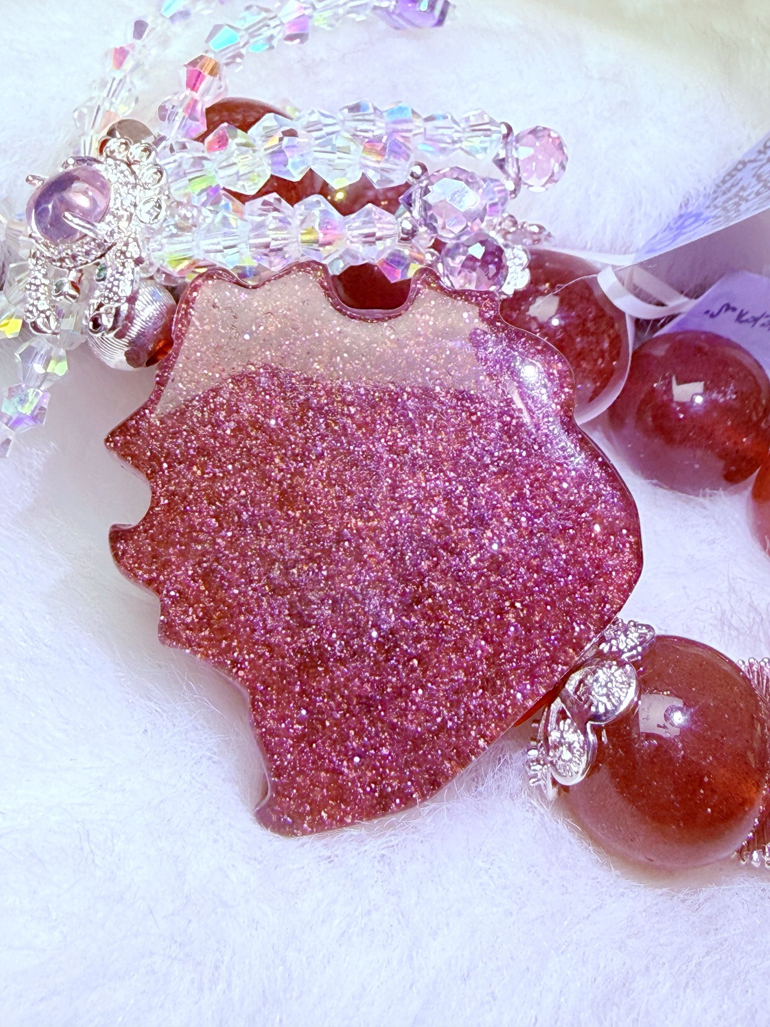 K00128 星光紅草莓 玩具木馬狐小妹 自家設計手鏈