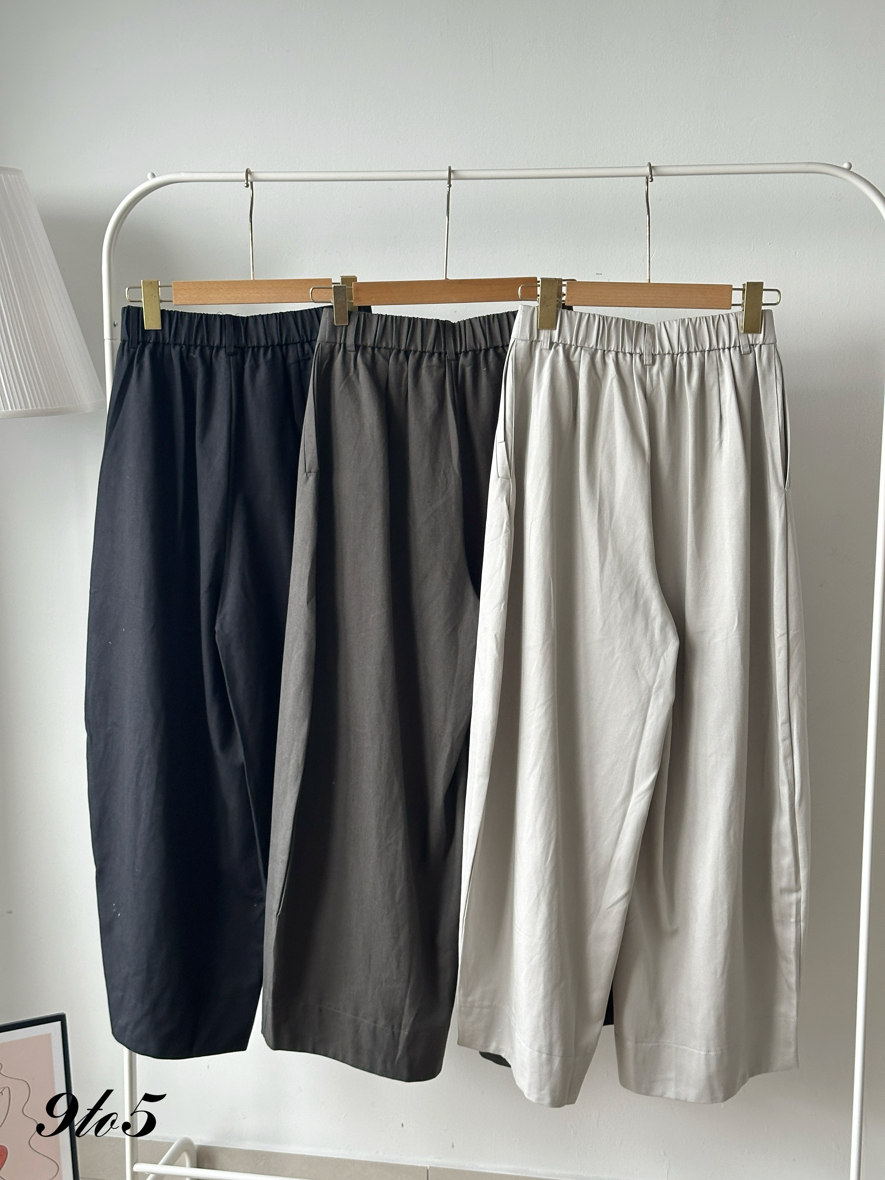 S1913 Long Curved Pants - 3 Colors 